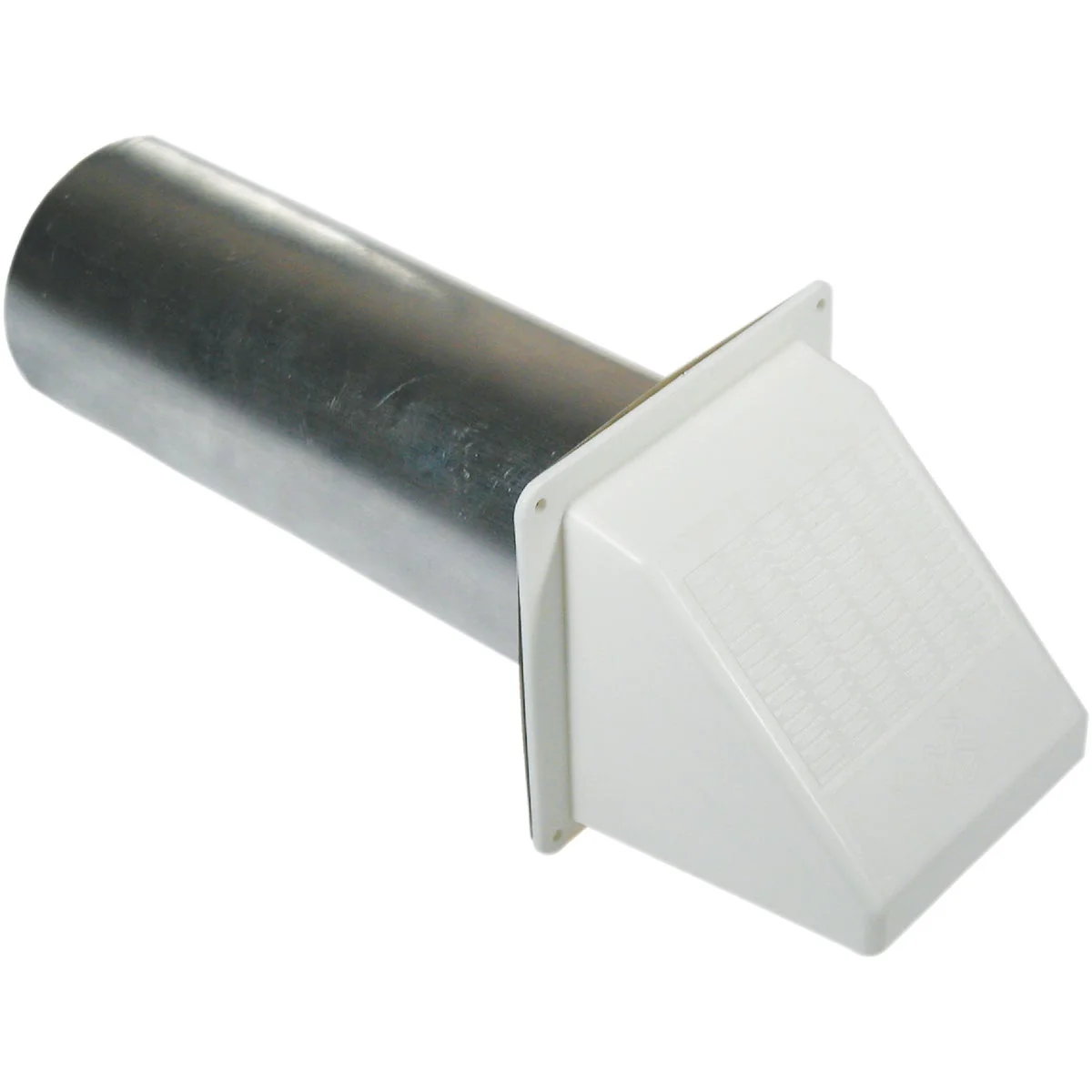 User-Friendly Builder's 4 In. White Plastic Wide Mouth Dryer Vent Hood Verified