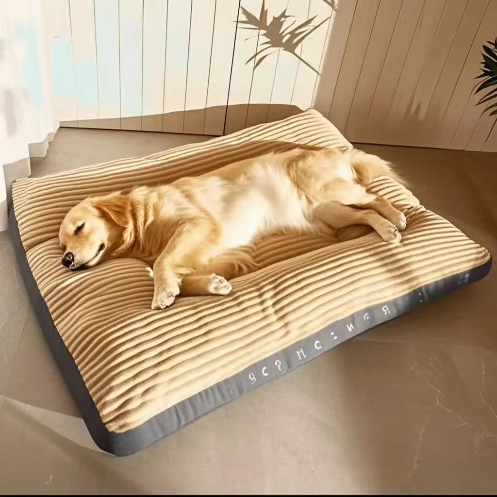 Long-Lasting Corduroy Dog Bed Mat – Thick Washable Sofa Pad for Medium Large Dogs Organic