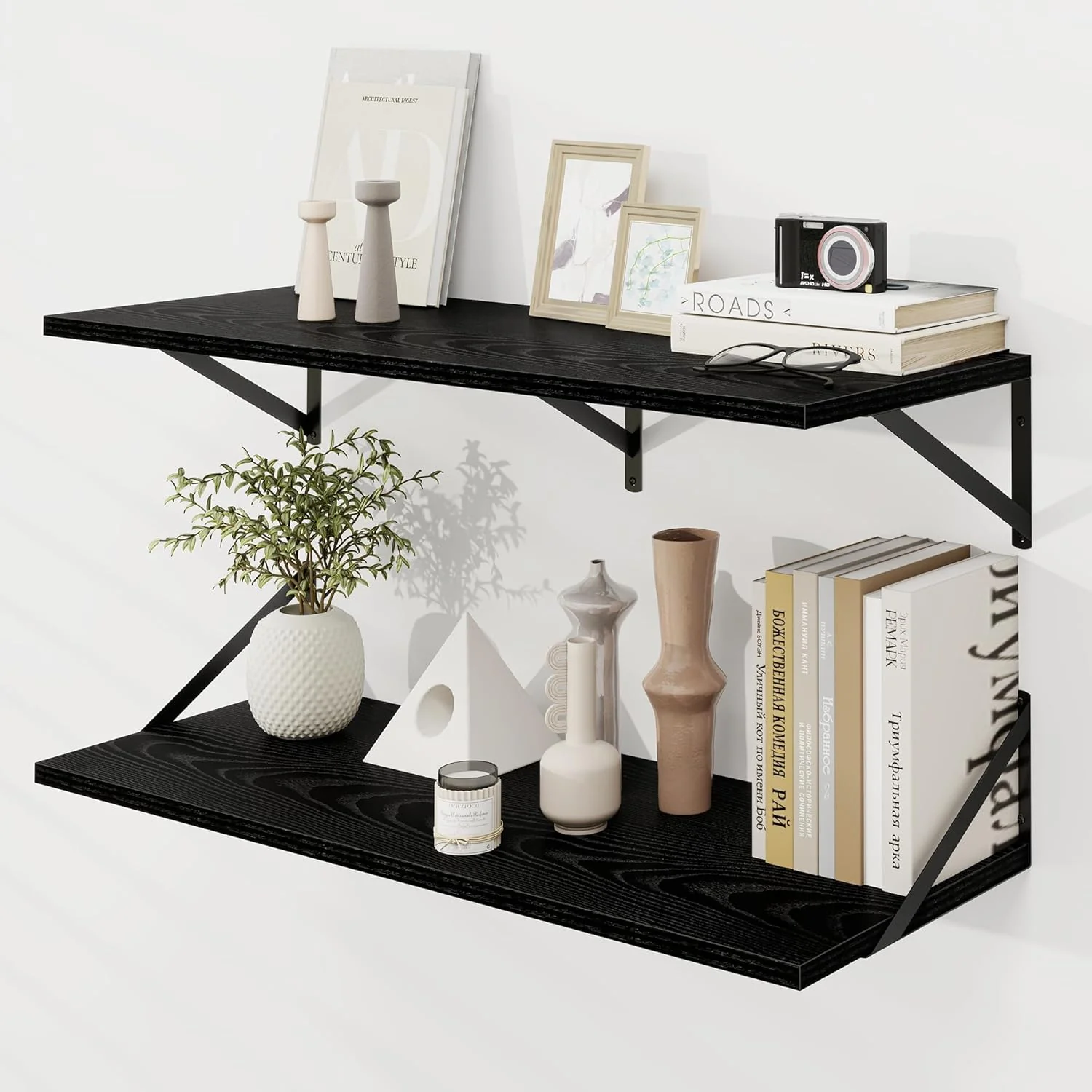 Proven Dreamland Wall Shelves Black Large Floating Shelf 12 36 inch Set of 2 Wall Shelves for Dorm Bookshelf Living Room Bedroom Bathroom Luxury