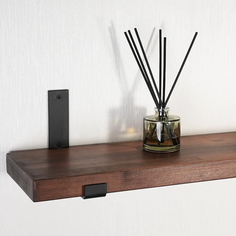 Durable CONSDAN Floating Shelf for Wall Mounted Book Shelf Hanging Shelves Floating Bookshelf for Bedroom Bathroom Living Room Kitchen USA Grown Solid Hardwood Dark Maple 30x7.5x1.5 in Superior