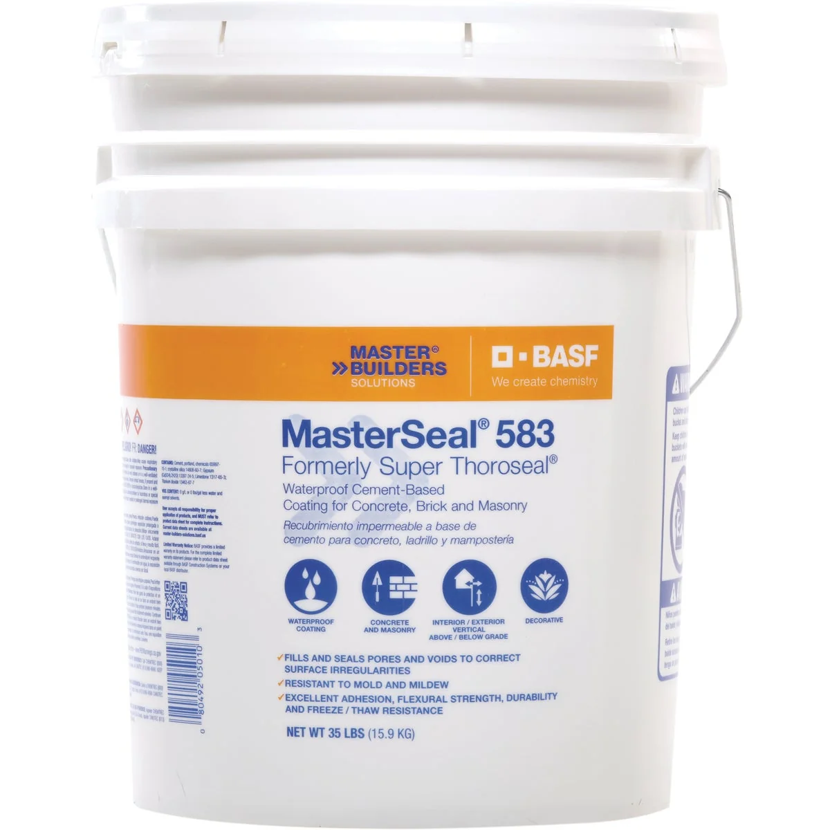 Sophisticated MasterSeal 583 5 Gal. White Masonry Waterproofer Smart
