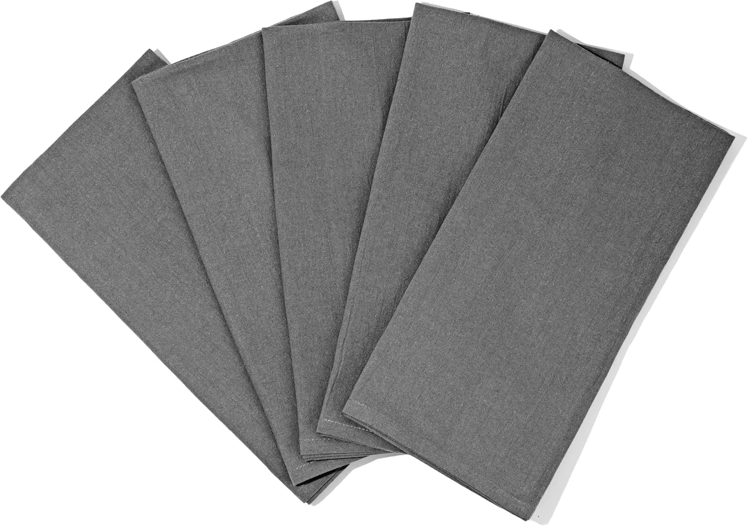 Outstanding Organic Gray Flour Sack Tea Towels - 5 Pack 27x27 Professional