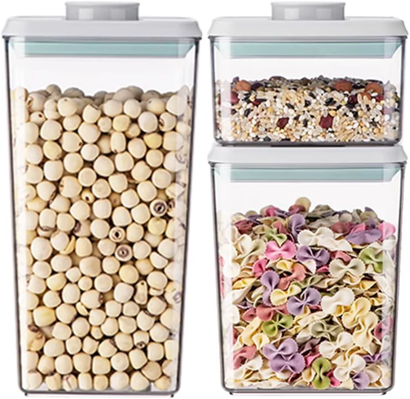 Relaxed Food Storage Containers with Lids Airtight- 3Pcs BPA- Kitchen and Pantry Organization Pop Containers Durable