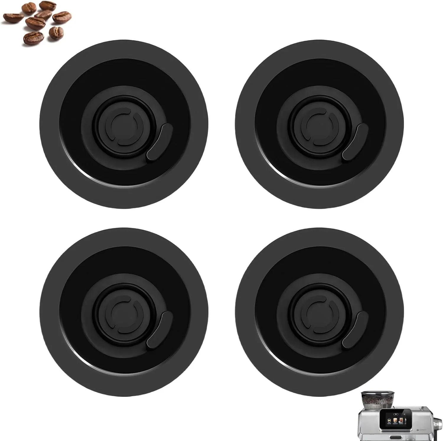 Fashionable 4 Pack 54mm Cleaning Disc for Breville Espresso Machines Accessories Espresso Backflush Breville Cleaning Disc Carefully Designed