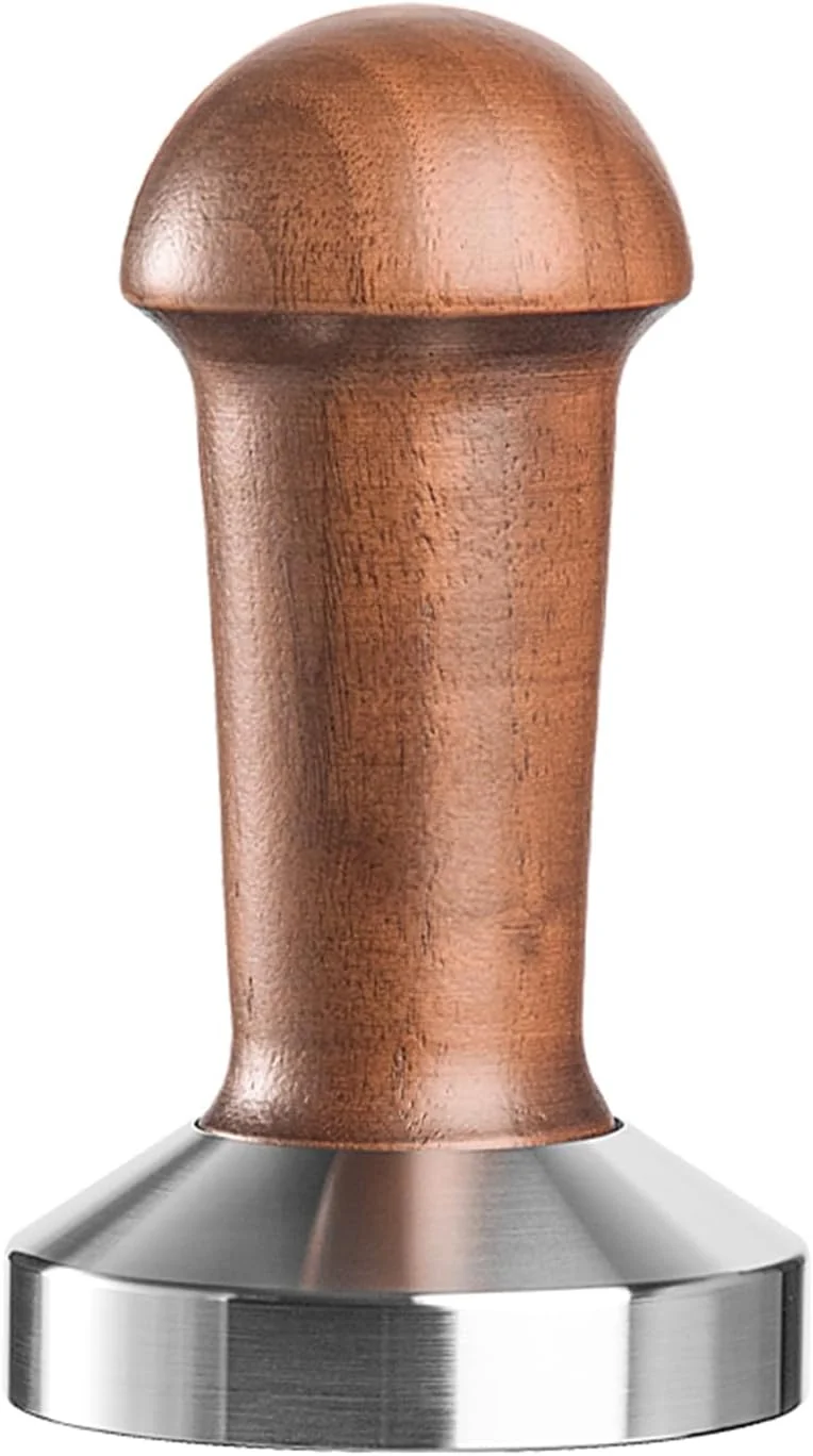 First-Class MOJAE 53mm Espresso Tamper Coffe Tamper Espresso Press Tool with 304 Stainless Steel Flat Base and Walnut Wooden Handle for Barista Espresso Machines Fits for Breville Series 54mm Portafilter Reliable