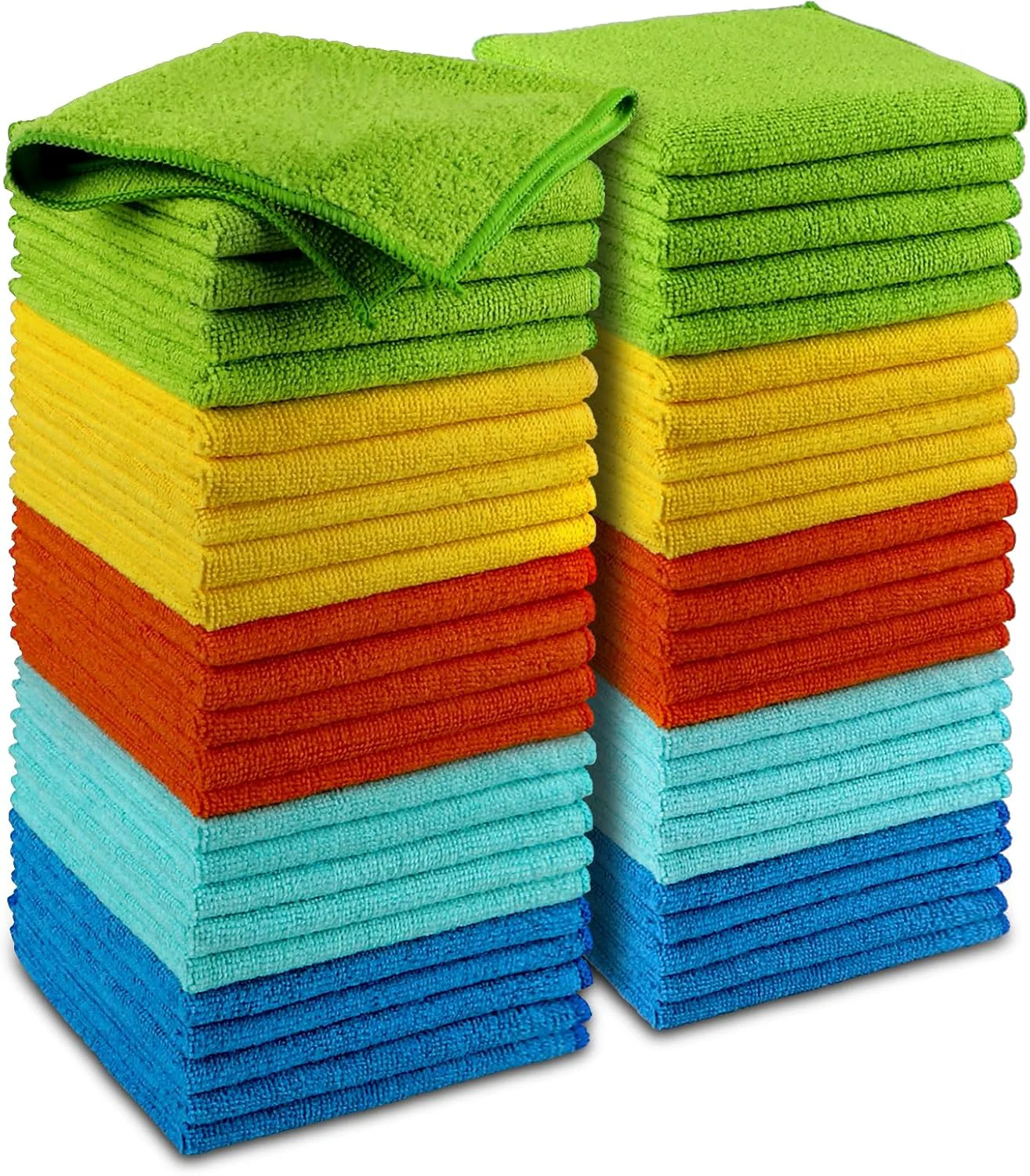 Soft AIDEA Microfiber Cleaning Cloth-50PK Microfiber Towels for Cars 12×12 Lightweight