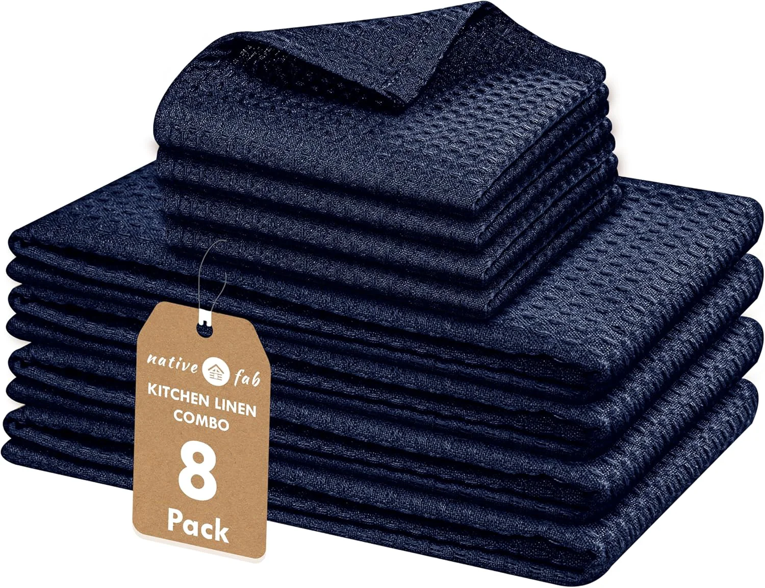 Soft Premium 8-Piece Cotton Kitchen Towel Dish Cloth Set Effective