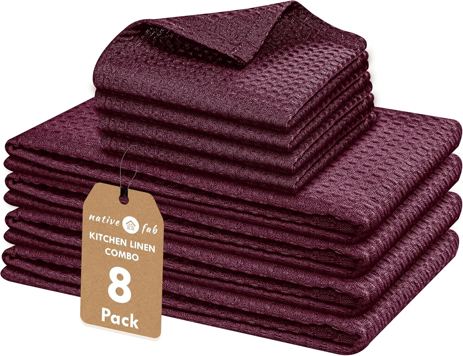 Selected Premium Cotton Kitchen Towels Dish Cloths Set - 8 Piece Next-Generation