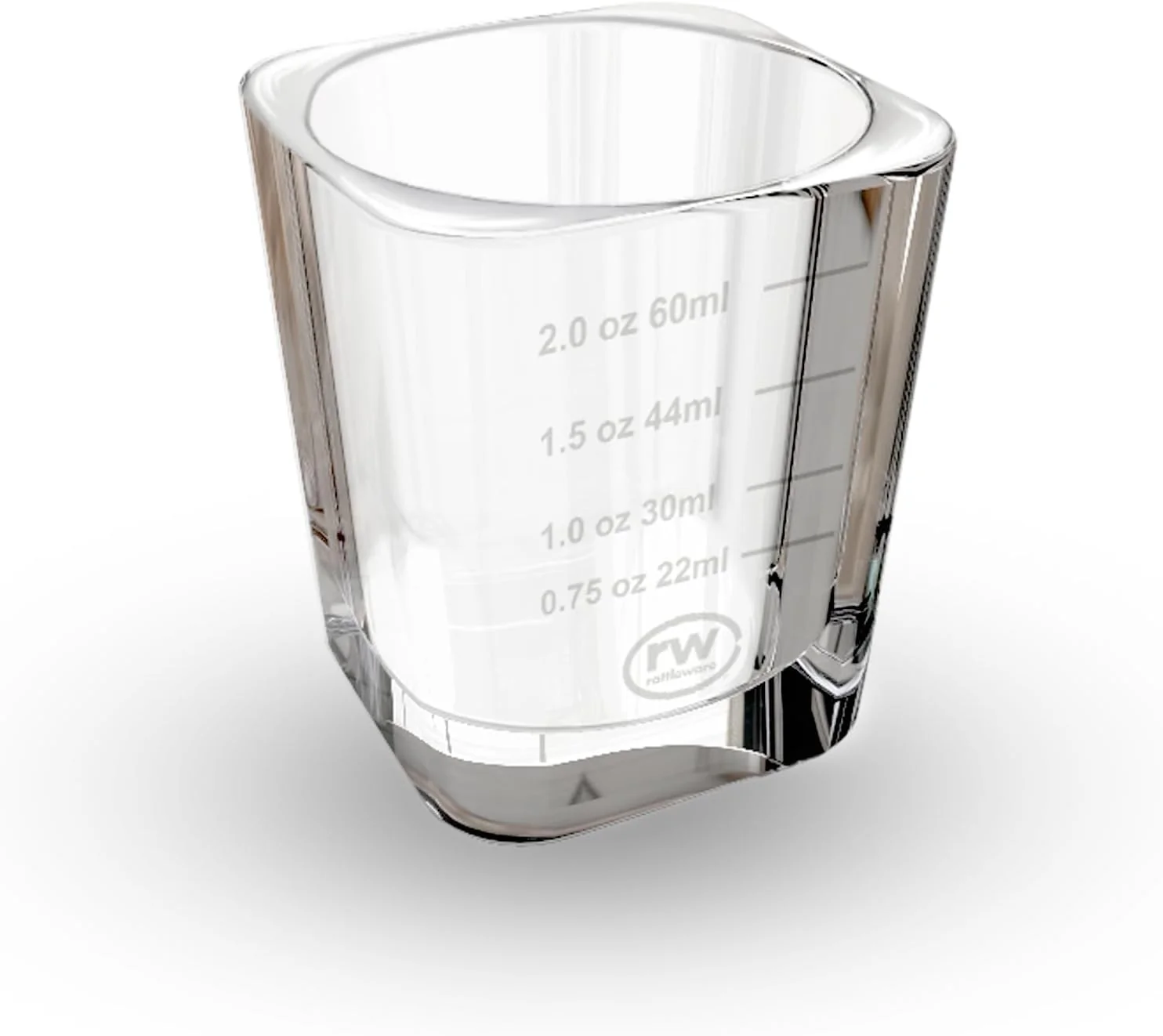 Fine Crafted Rattleware 2 Oz Graduated Shot Glass Espresso Cocktail Measuring Glass Cups Solid