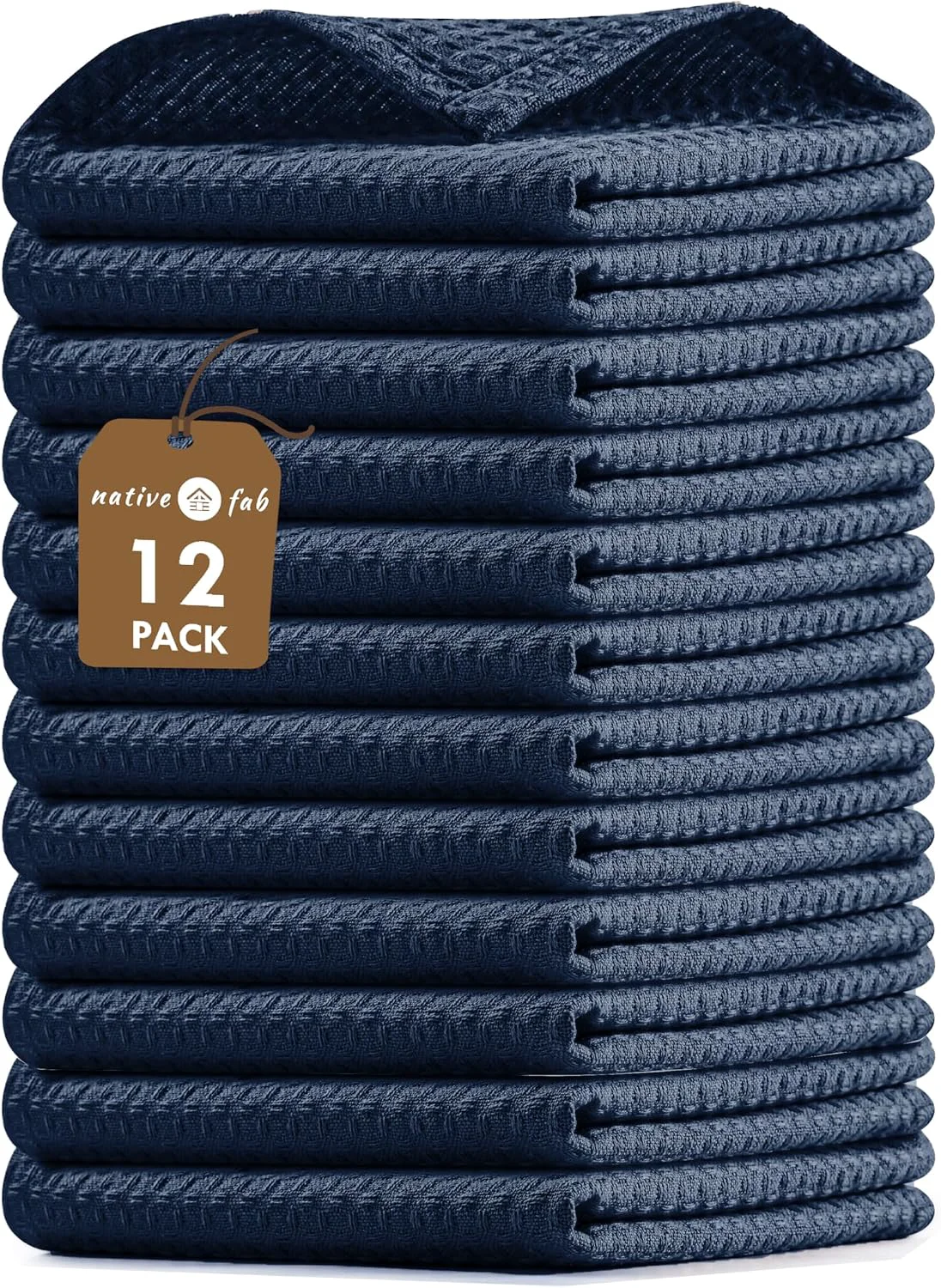 Enhanced Native Fab Waffle Dish Cloths 12-Pack Effective