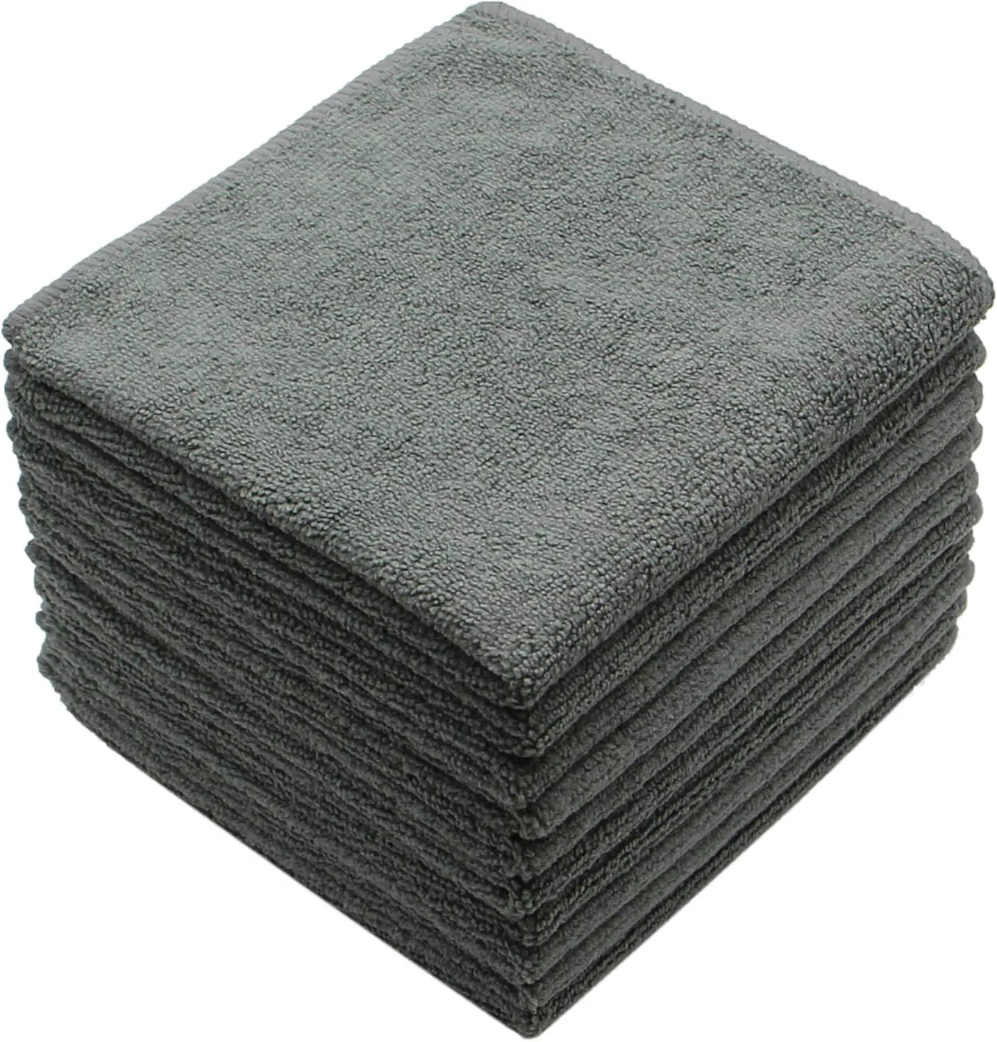 Innovative Microfiber Dish Cloths Ultra Absorbent Kitchen Dish Rags for Washing Dishes Fast Drying Cleaning Cloth 12InchX12Inch 10 Pack Gray Expertly Made