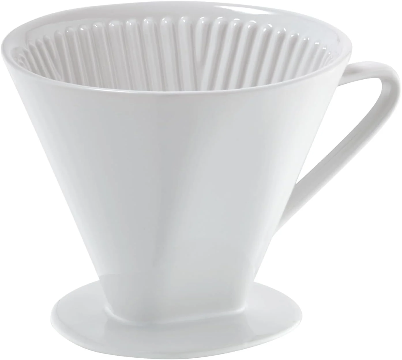 Outstanding Cilio C105179 Porcelain Coffee Filter Holder Pour-Over 6 Large White Innovative