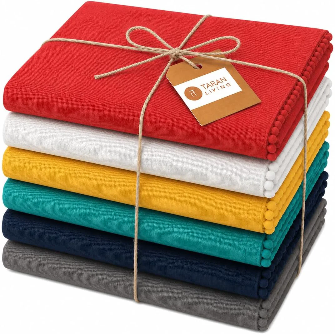 Responsible Premium Kitchen Towels 18x28 - Pack of 6 Assorted Modern