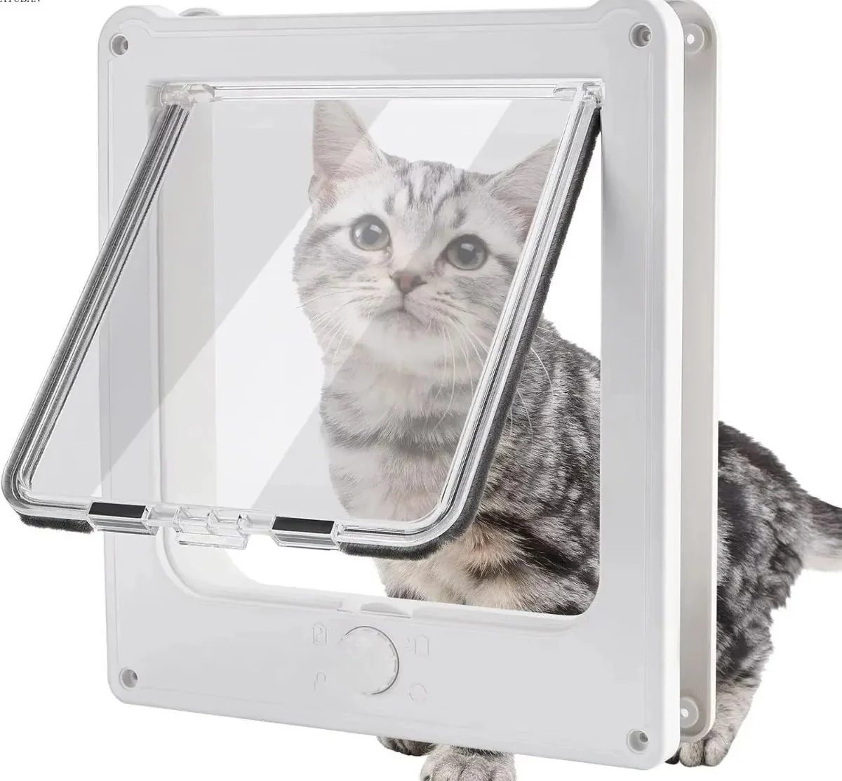 Modern Chien à chatière 4 positions - Chatière magnétique pour chats jusqu'à 9 kg Easy-to-Use