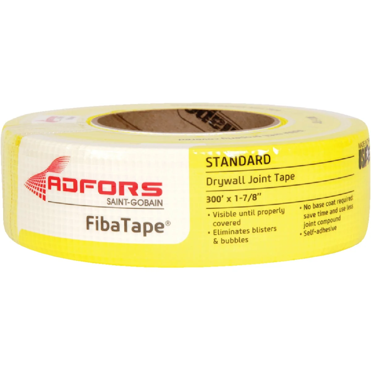 Crafted FibaTape 1-7 8 In. x 300 Ft. Yellow Self-Adhesive Joint Drywall Tape Premium Material