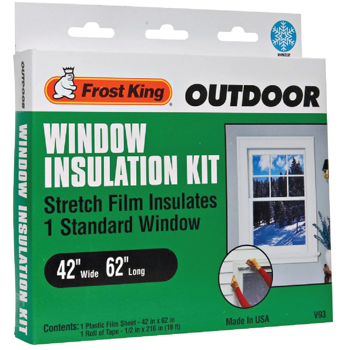 Clean Frost King 42 In. x 62 In. Window Outdoor Stretch Film Kit Versatile