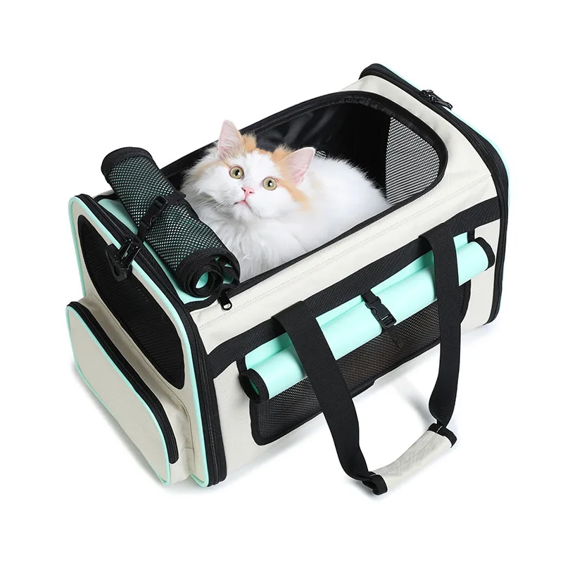 Lightweight Airline Collapsible Soft-Sided Pet Carrier — Travel Cat Dog Carrying Case Prestigious