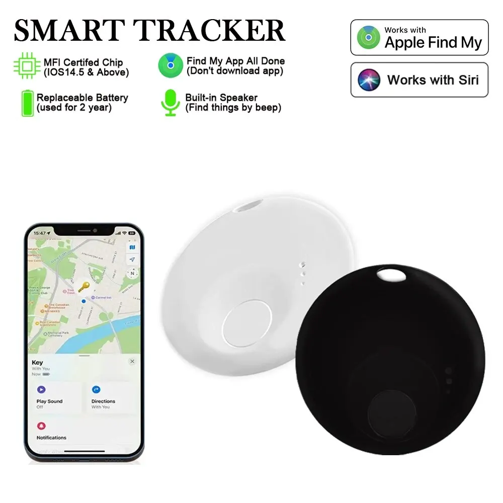 High-End Apple Find My Tracker — Bluetooth 5.2 with 2-Year Battery Life Certified