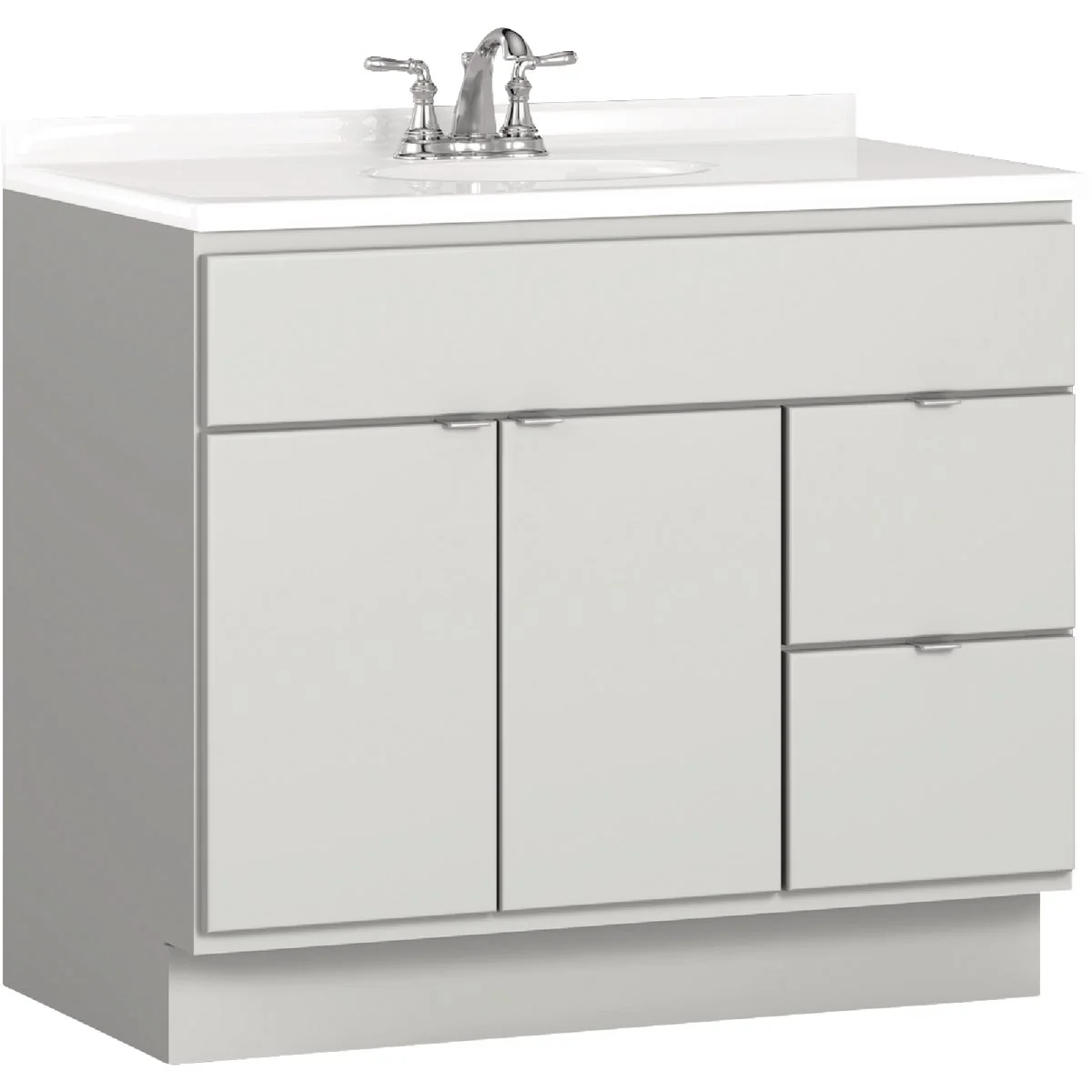 Official Bertch Riverside 36 In. W x 34-1 2 In. H x 21 In. D Lighthouse Vanity Base 2 Door 2 Drawer Original Design