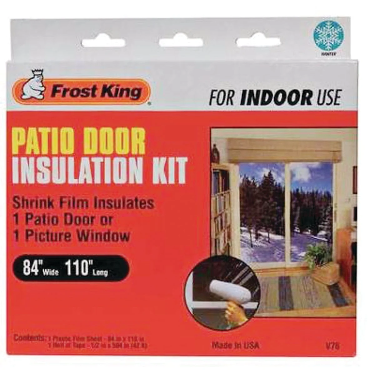 Carefully Designed Frost King Indoor 84 In. x 110 In. Patio Door or Picture Window Insulation Kit Modern