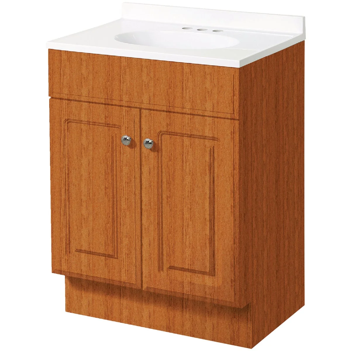 Fashionable Zenith Zenna Home Oak 30 In. W x 35 In. H x 18 In. D Vanity with White Cultured Marble Top Certified