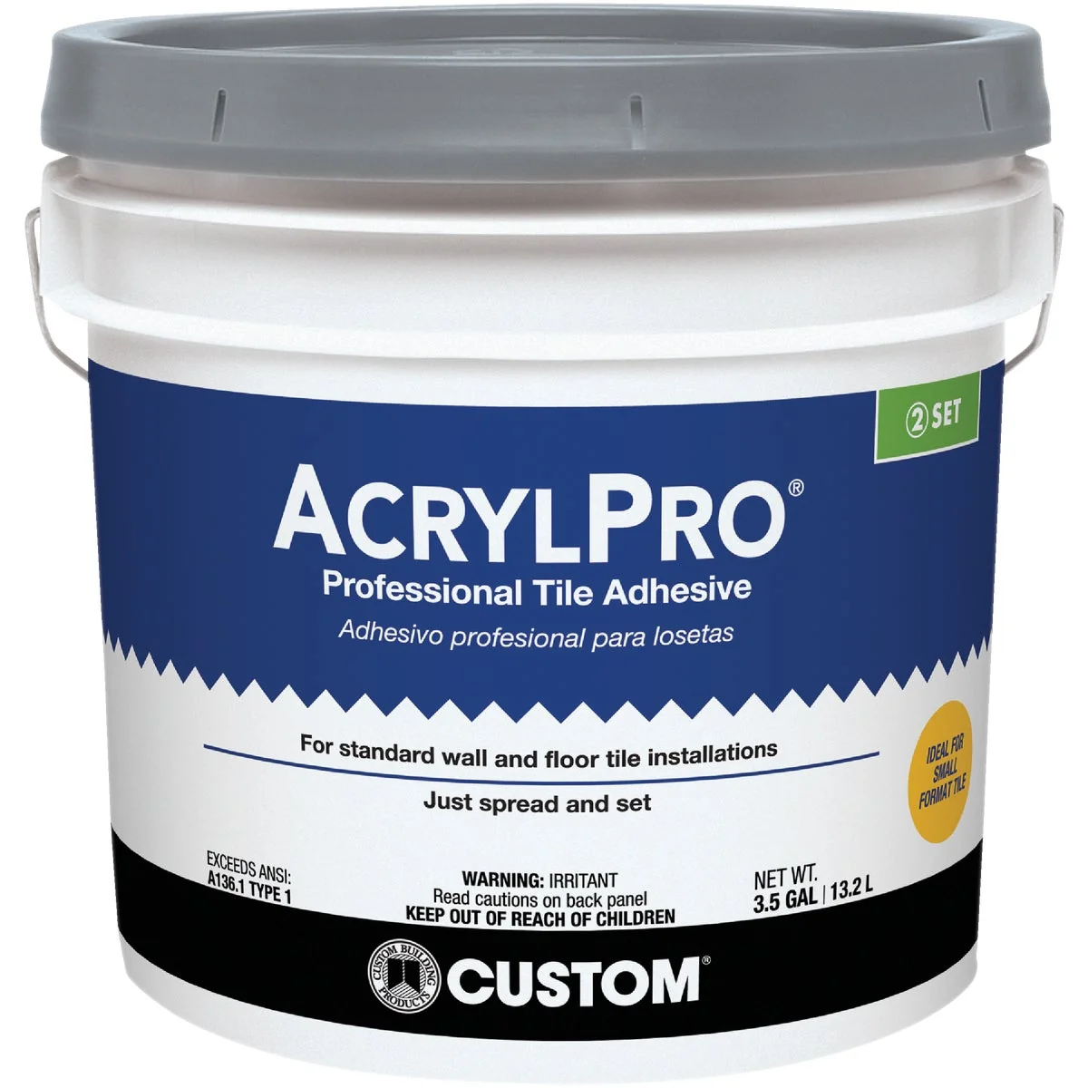 Reusable AcrylPro 3.5 Gal. Ceramic Tile Adhesive Dependable