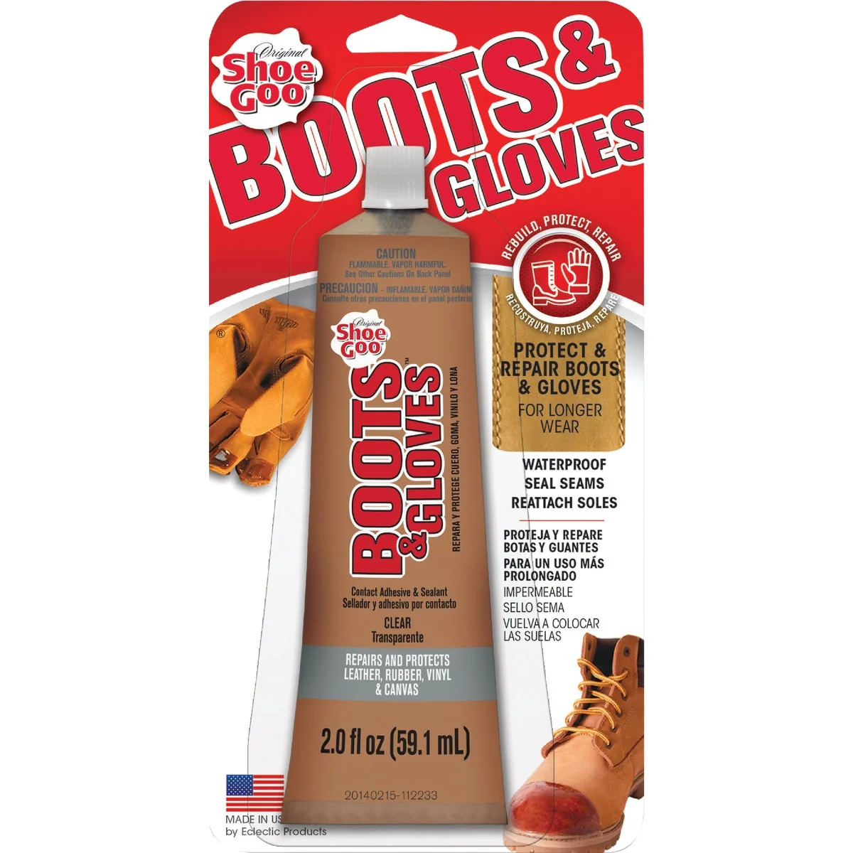 Long-Lasting Shoe Goo 2 Oz. Boots Gloves Multi-Purpose Adhesive Powerful