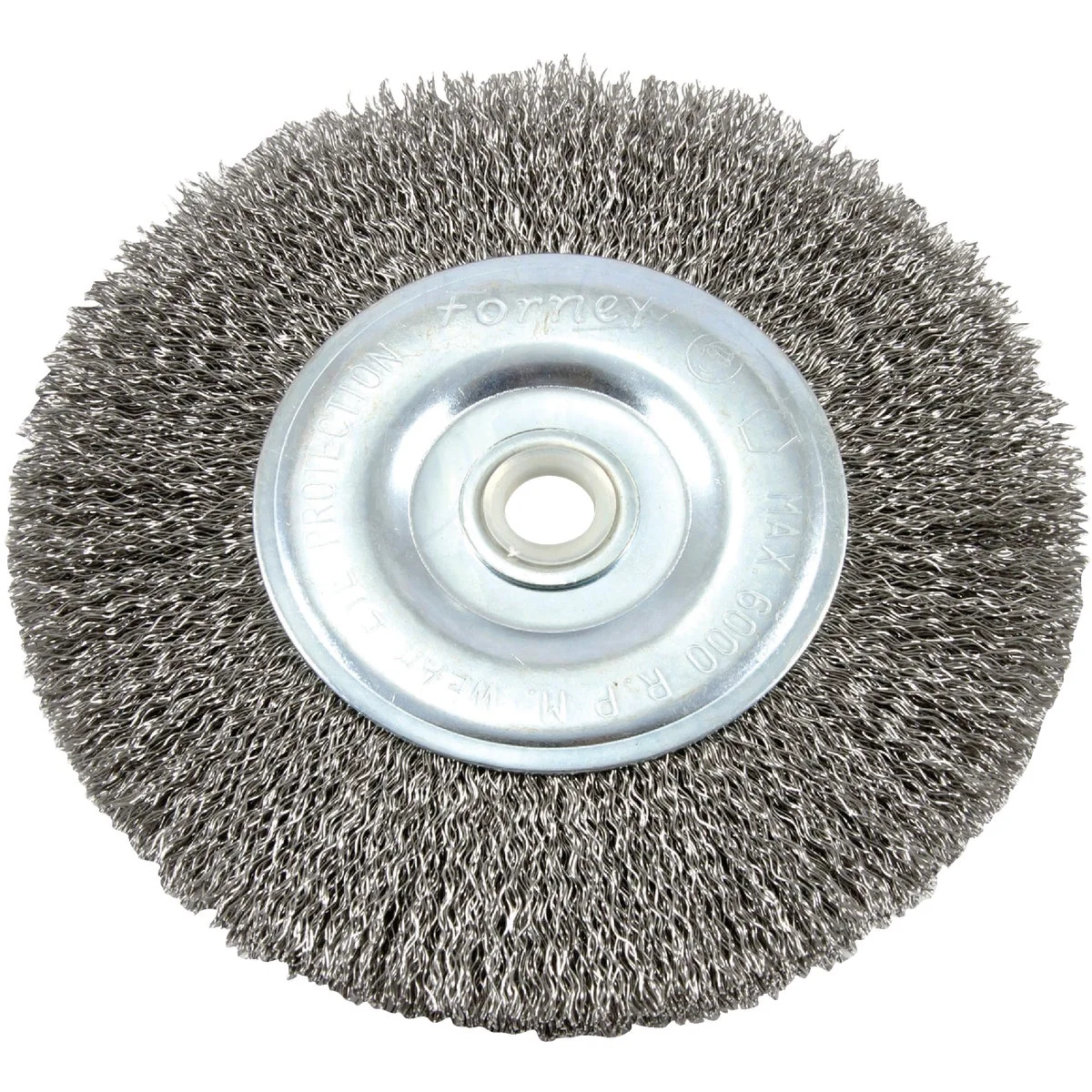 Smooth Forney 6 In. Crimped Coarse .012 In. Bench Grinder Wire Wheel World-Class