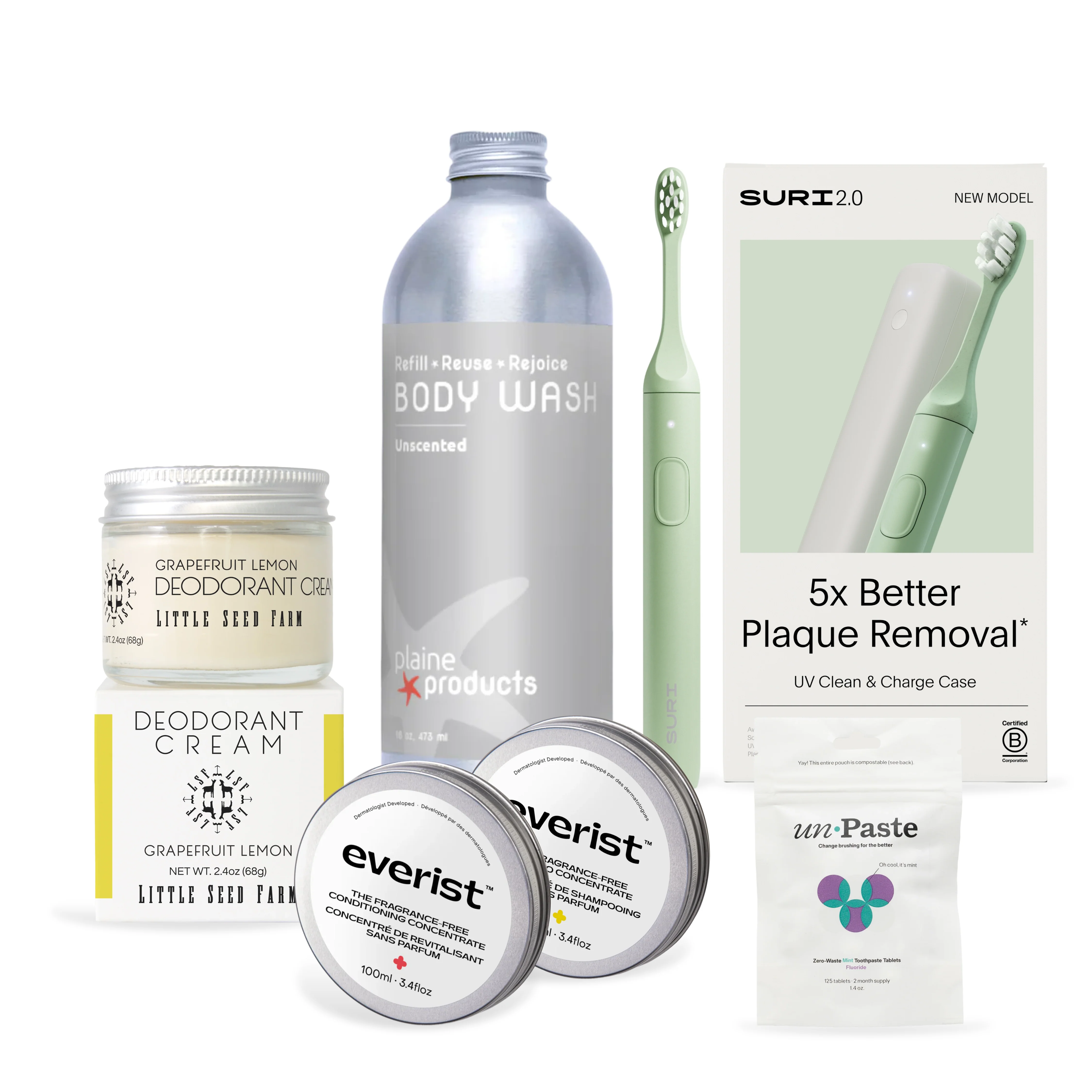 Breathable Grove Collaborative Personal Care Bundle – Everyday Body-Contact Essentials Easy-to-Use