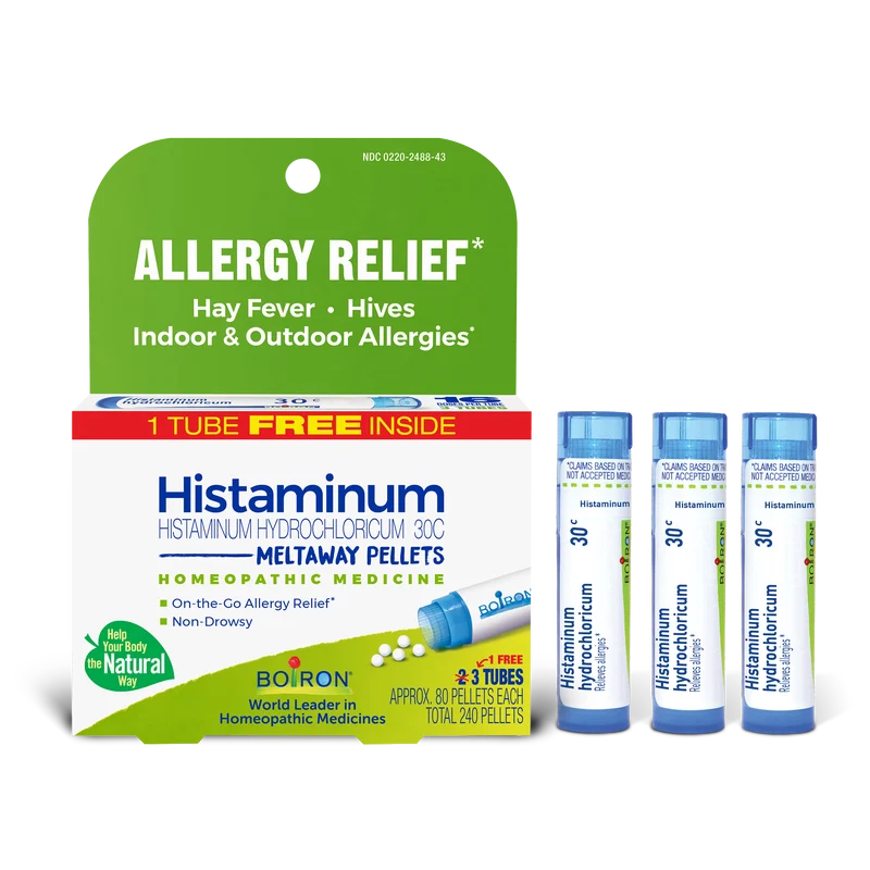 Lightweight Boiron Histaminum 30C Meltaway Pellets Bonus Pack - Allergy Relief Exclusive