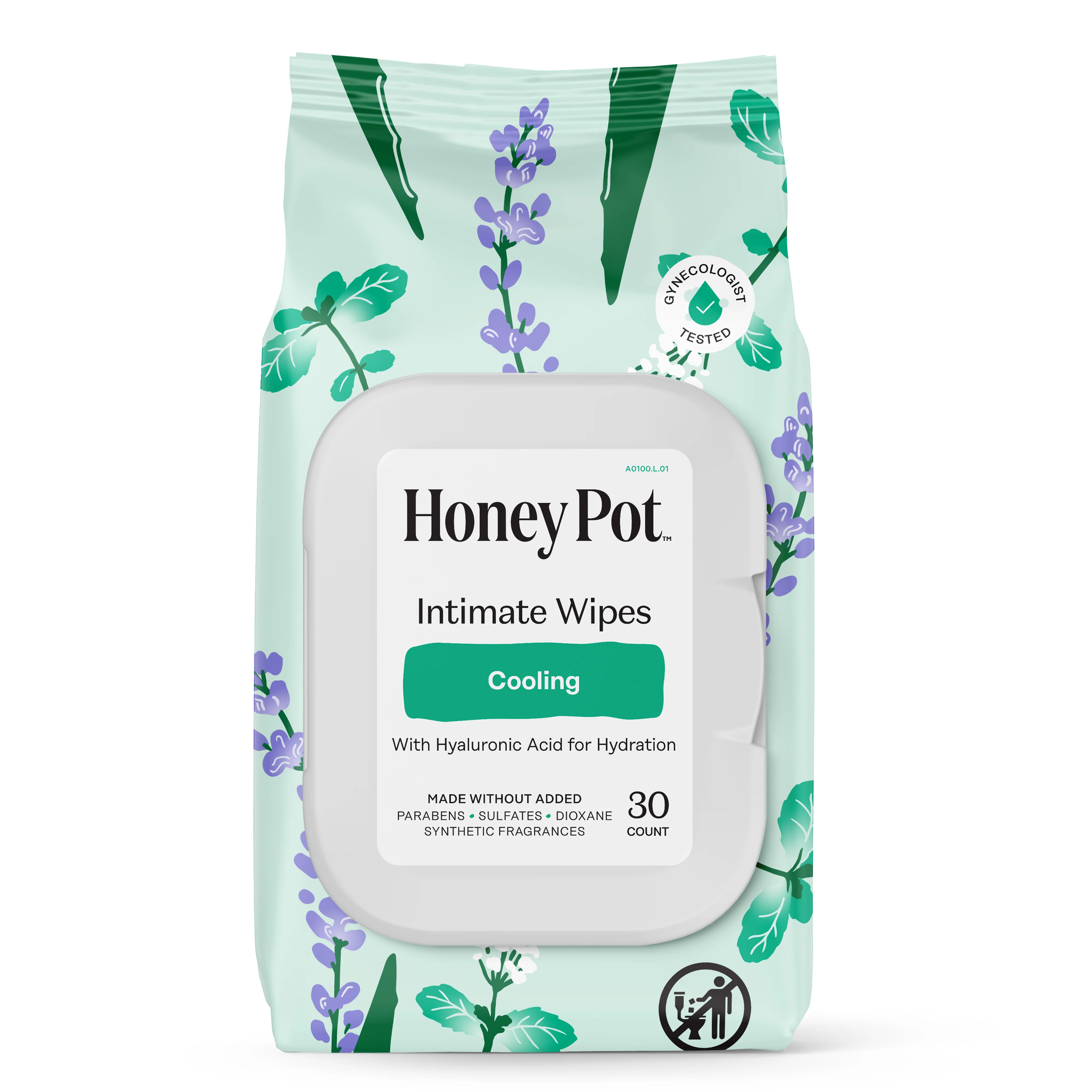 Refined HoneyPot Cooling Intimate Wipes - Herbal Infusion Detailed