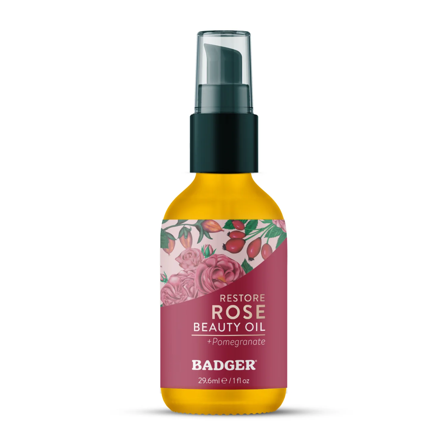 Artisan Badger Balm Rose Beauty Oil - Restores Smooths Pure