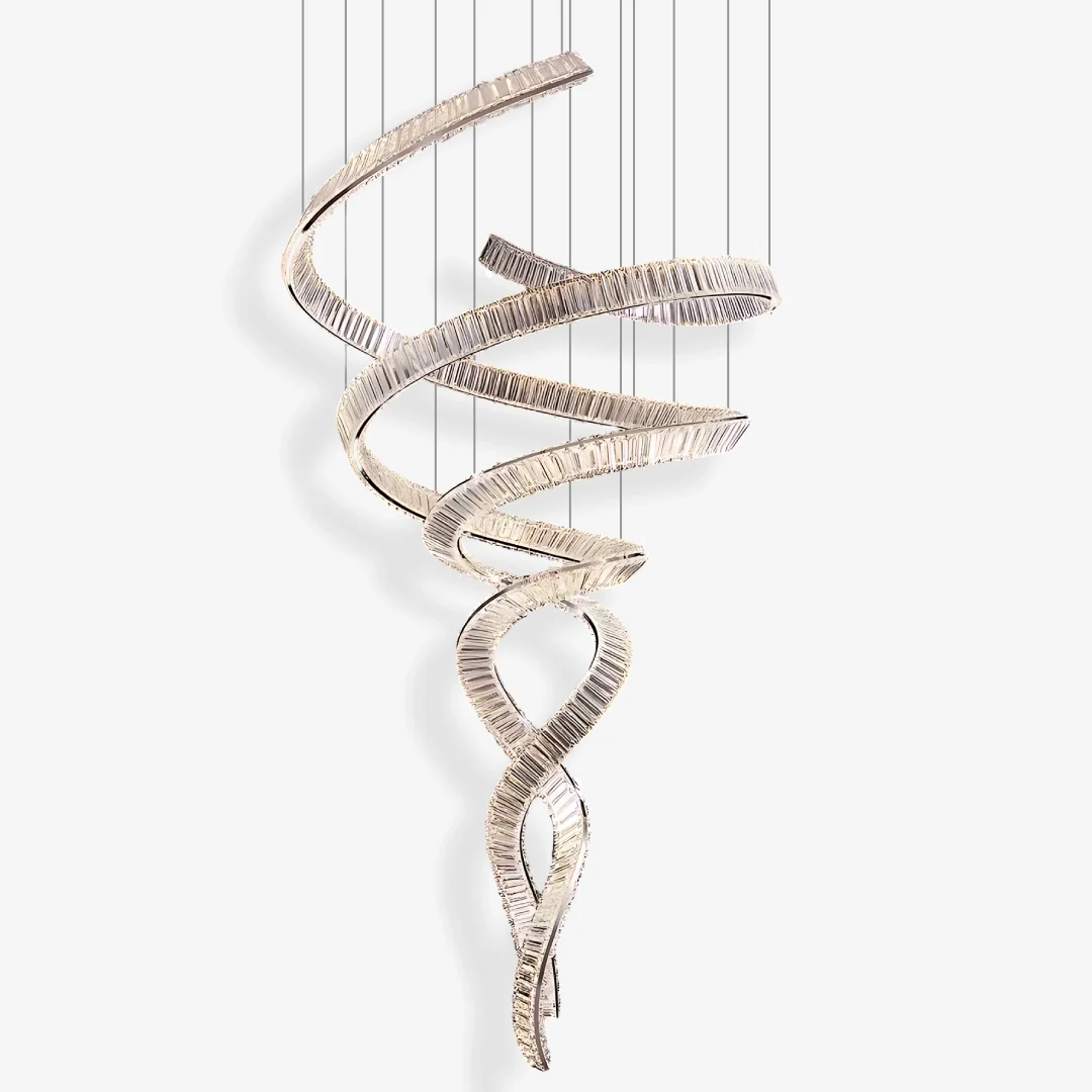 Sophisticated Spiraal gebogen kristallen kroonluchter Flexible