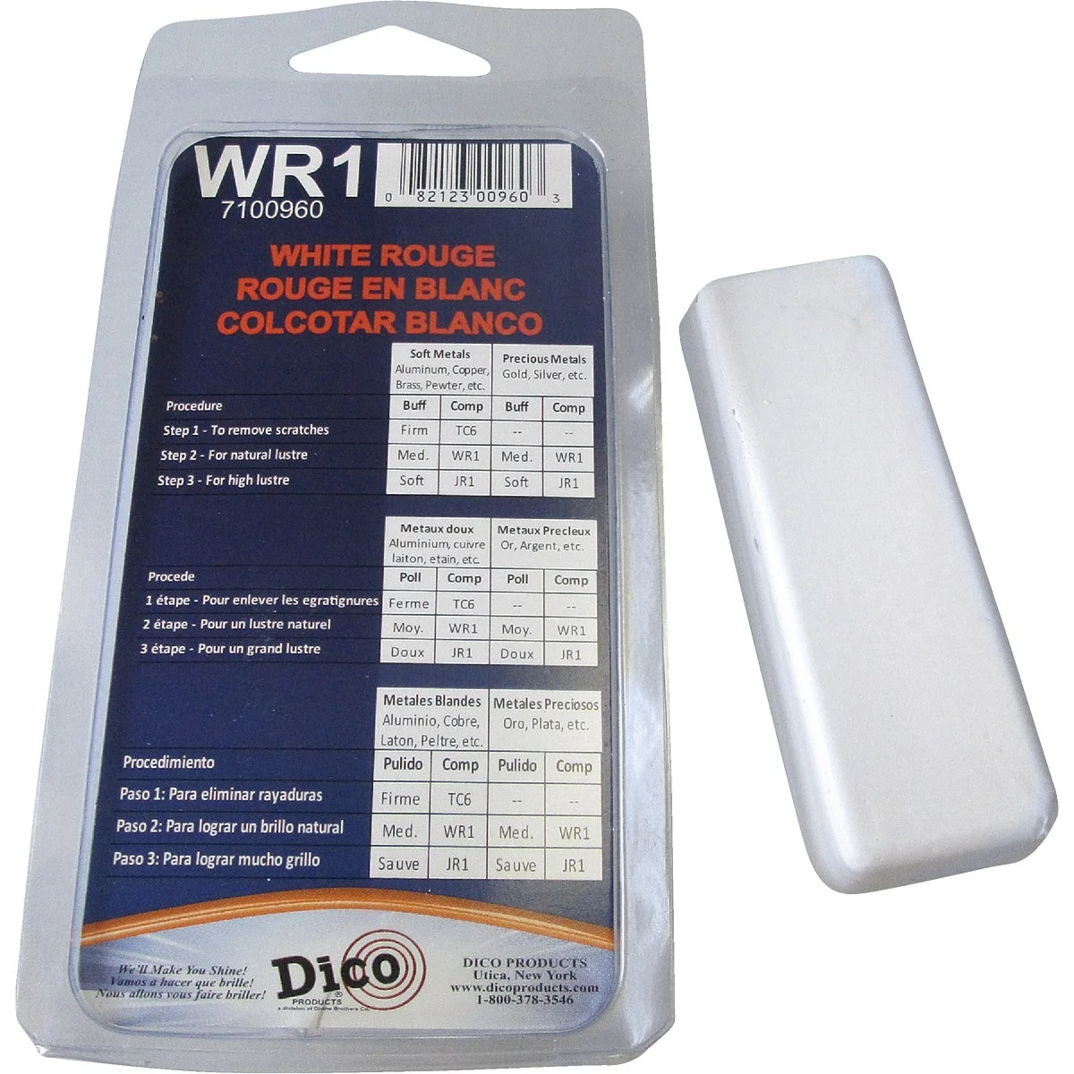Detailed Dico White-Rouge 4 Oz.Buffing Compound High-Quality