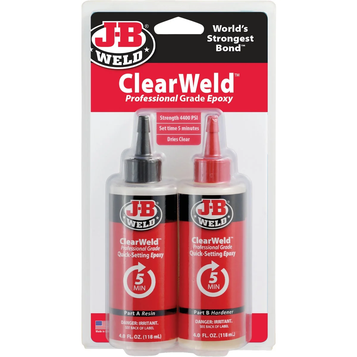 Certified J-B Weld 2 4 Oz. ClearWeld Pro Epoxy Trusted