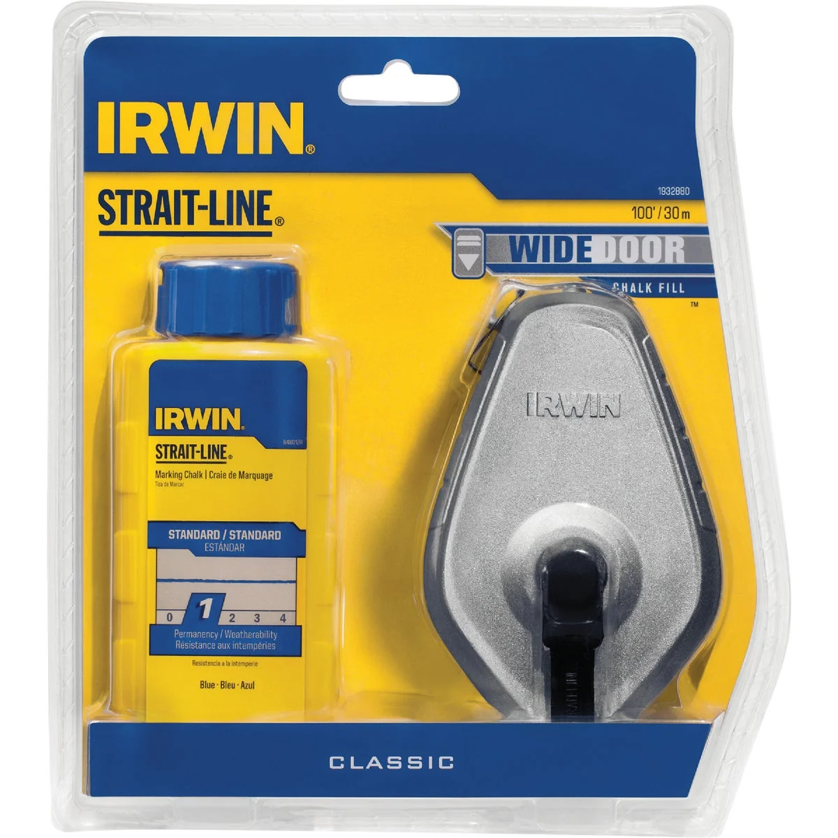 Verified Irwin STRAIT-LINE 100 Ft. Classic Chalk Line Reel and Chalk Blue Optimized