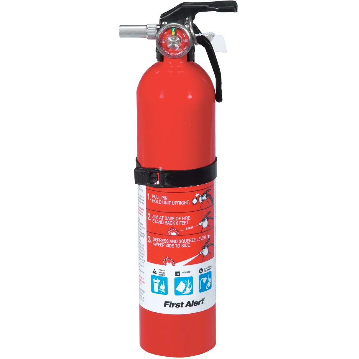Traditional First Alert 1-A 10-B C Rechargeable Home Fire Extinguisher Powerful