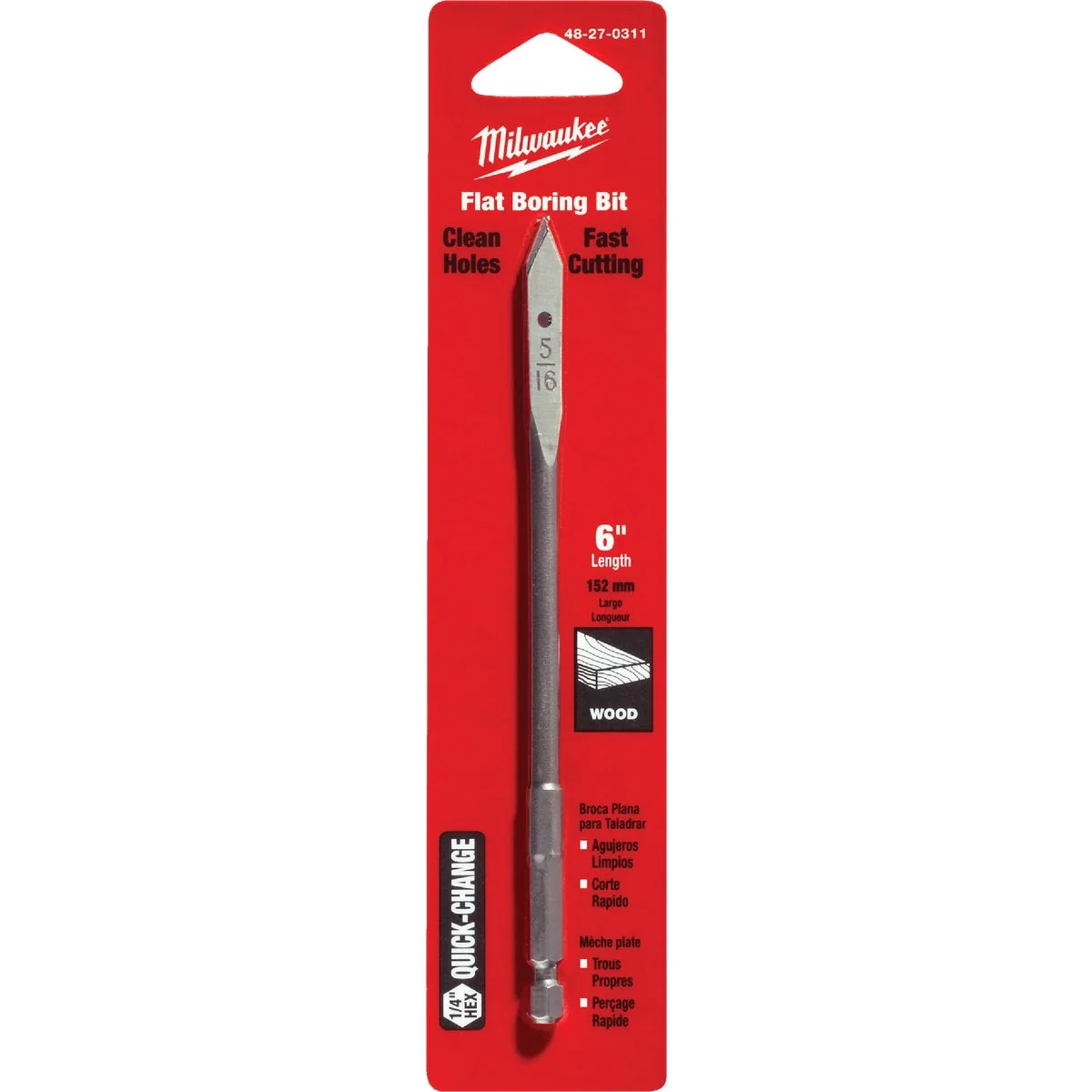 Crafted Milwaukee 5 16 In. x 6 In. Spade Bit Fashionable