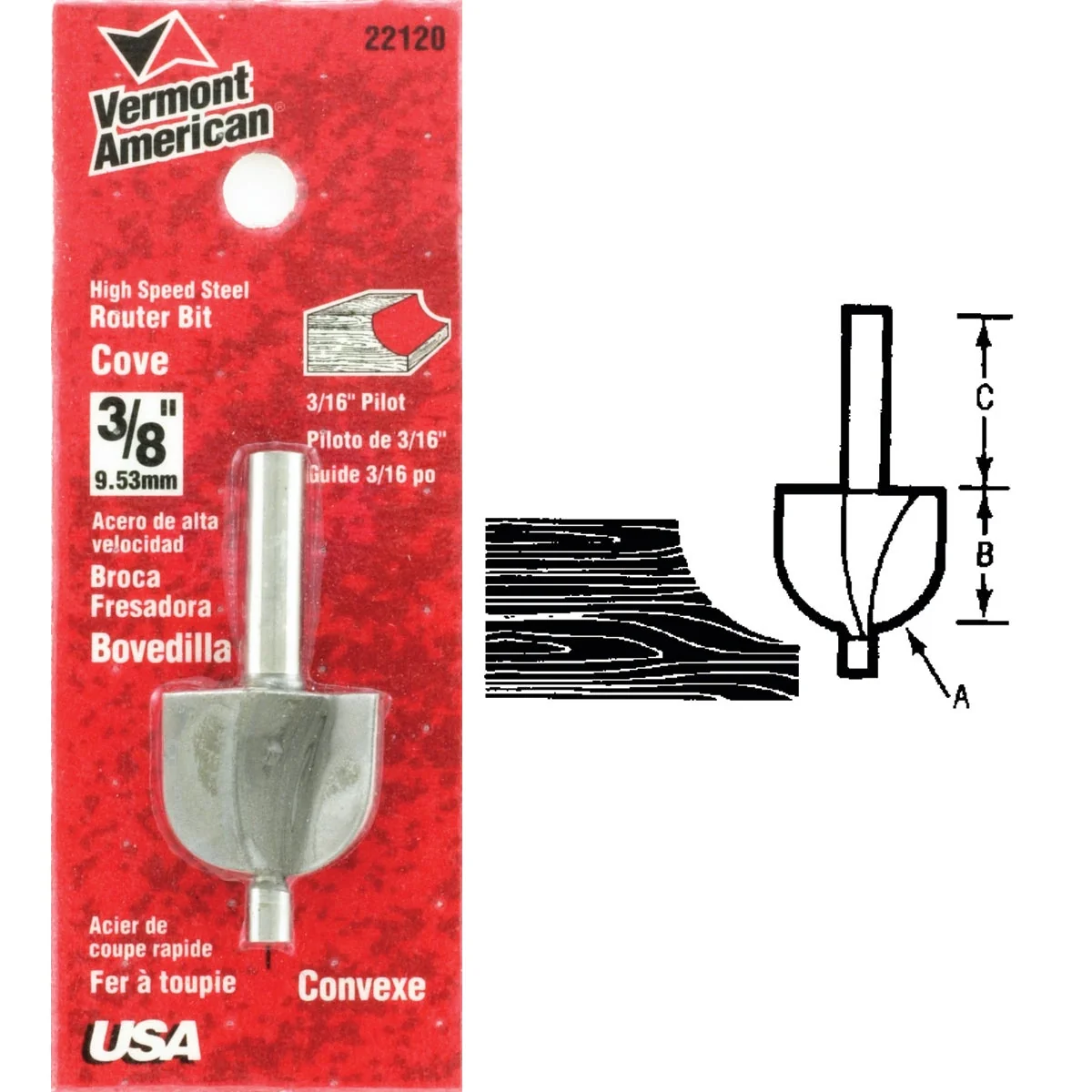 Contemporary Vermont American Carbide Tip 1-1 4 In. Cove Bit Unique