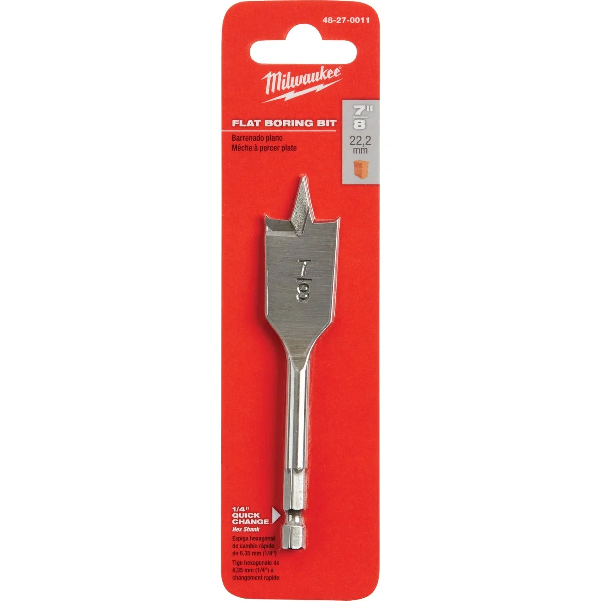 Crafted Milwaukee 7 8 In. x 4-1 2 In. Spade Bit Original Design