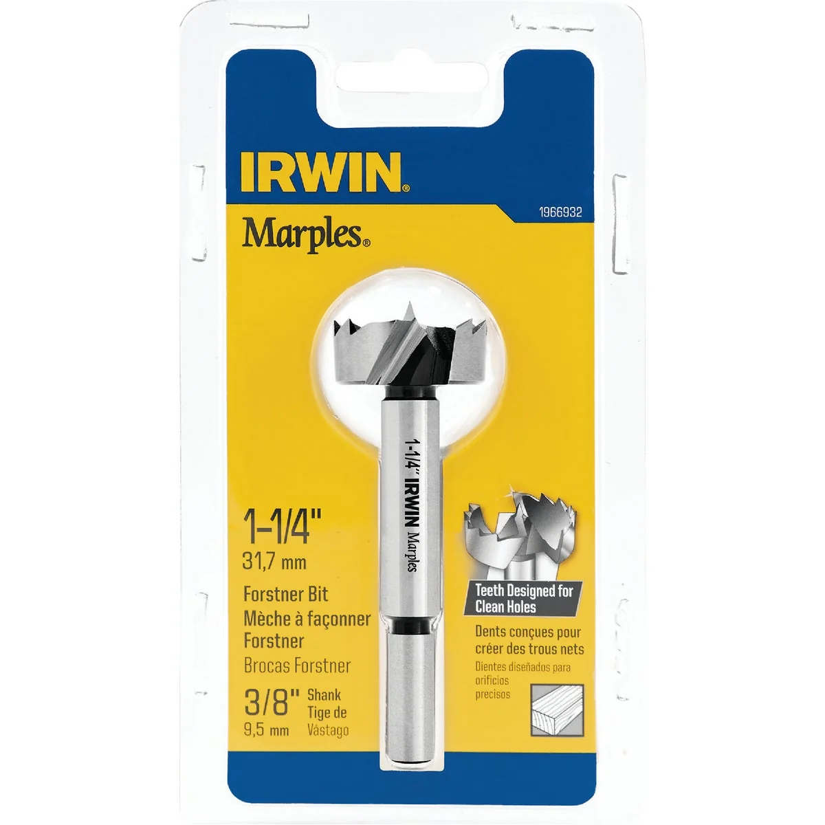Responsible Irwin Marples 1-1 4 In. x 3-1 2 In. Reduced Forstner Drill Bit Healthy