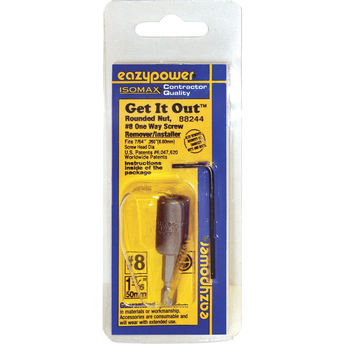 Premium Eazypower Isomax 8 One Way Rounded Nut and Screw Extractor High-Performance