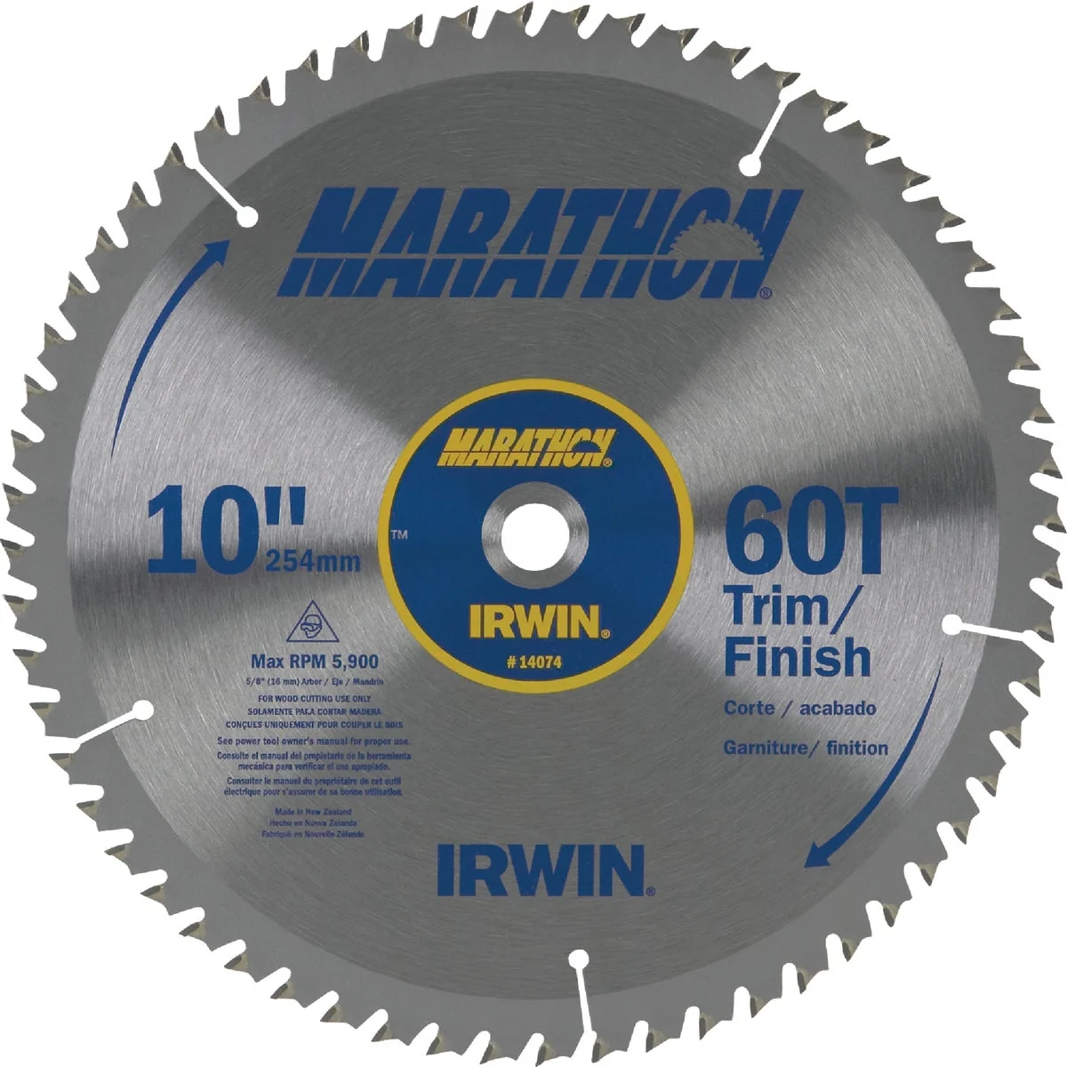 Outstanding Irwin Marathon 10 In. 60-Tooth Trim Finish Circular Saw Blade Soft