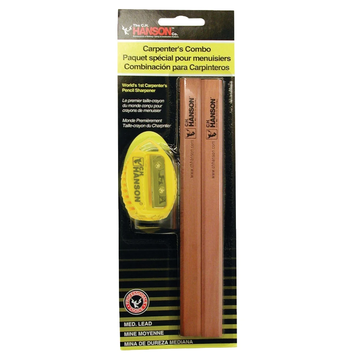 Genuine CH Hanson Medium Carpenter Pencil and Sharpener Relaxed