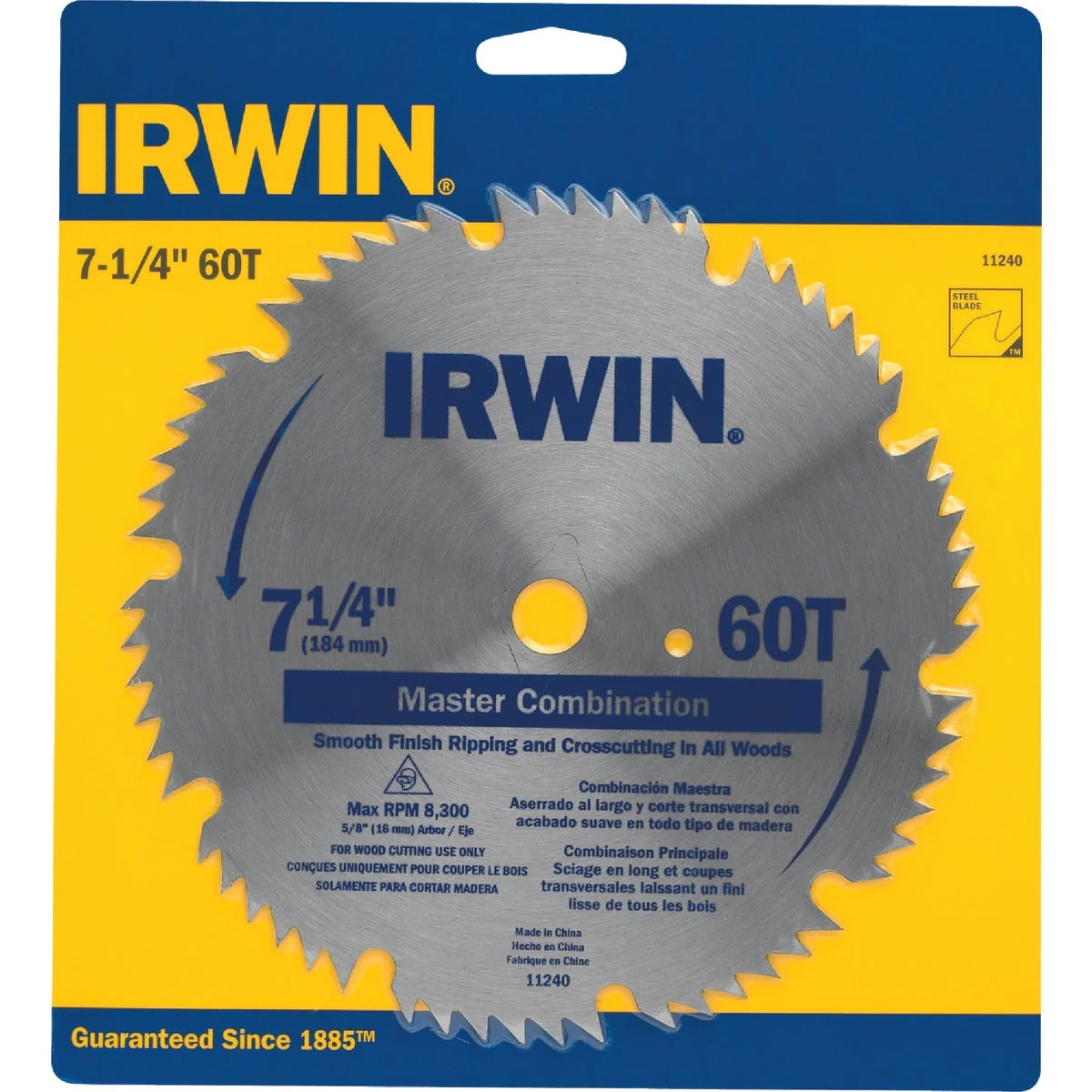 Functional Irwin Steel 7-1 4 In. 60-Tooth Ripping Crosscutting Circular Saw Blade Optimized