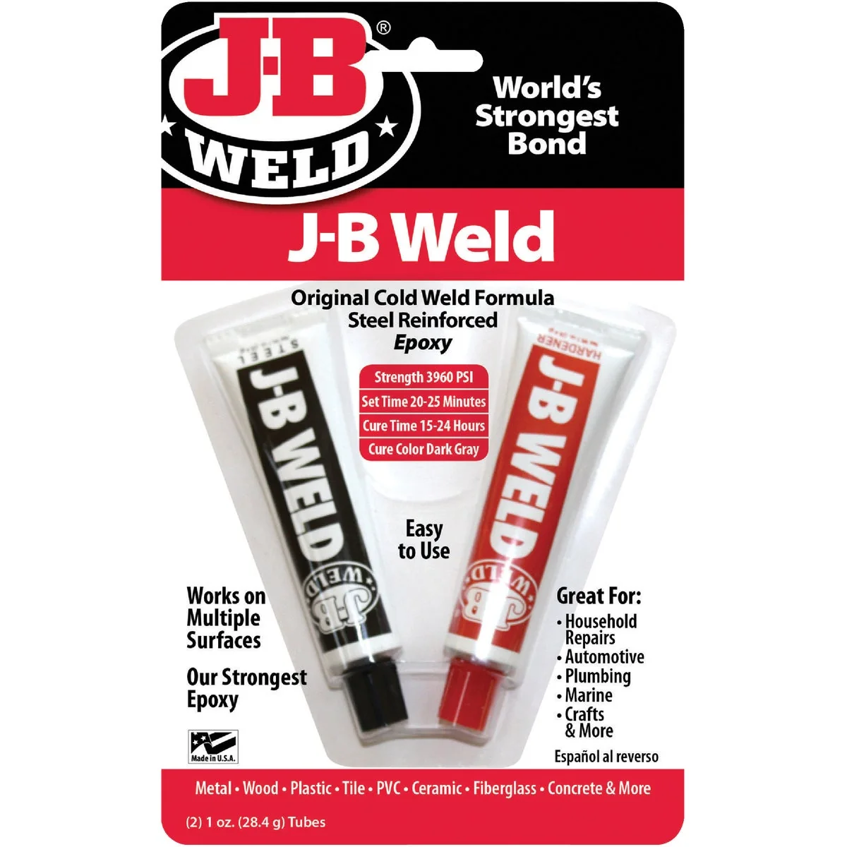 Solid J-B Weld 2 1 Oz. ColdWeld Epoxy Next-Generation