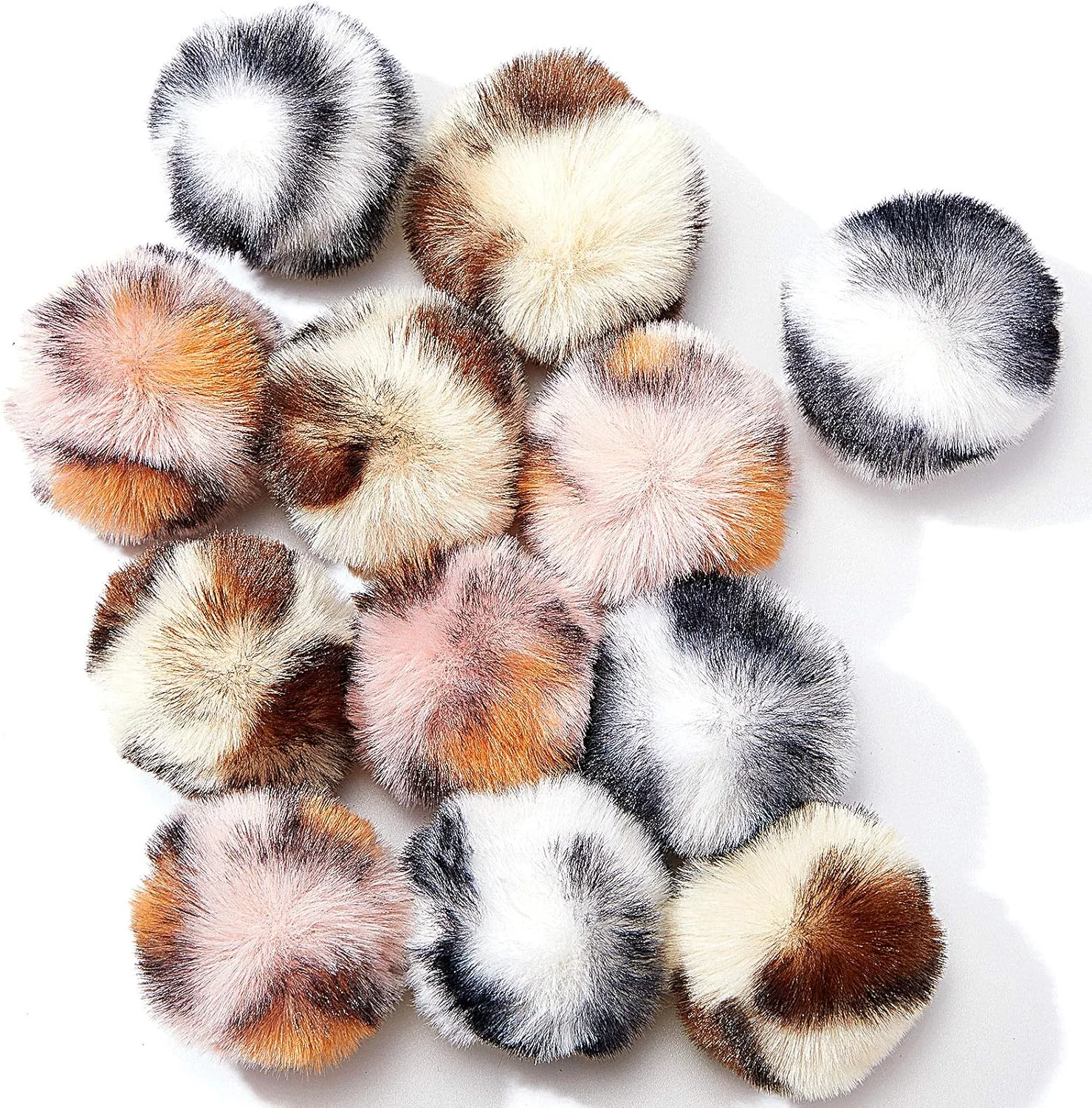 Reliable Fuzzy Pom-Pom Cat Balls 12-Pack — Lightweight Batting Toys Fine
