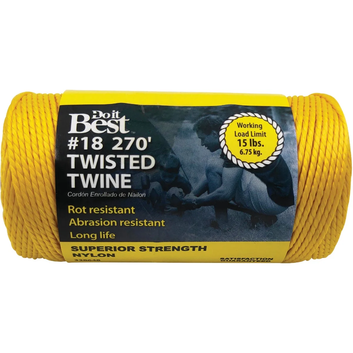 Artisan Do it 18 x 270 Ft. Yellow Nylon Twisted Twine Superior