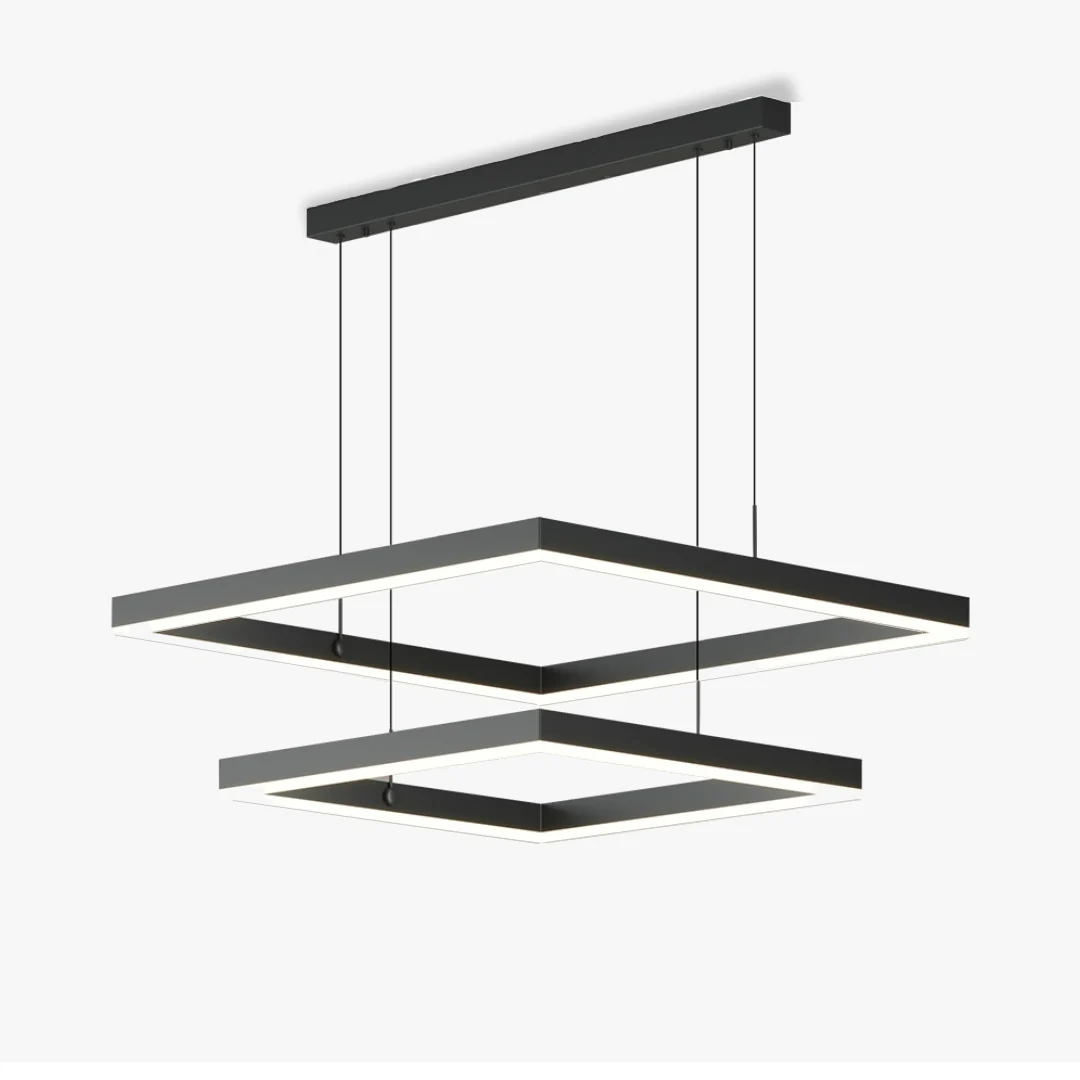 Environmentally Friendly Moderne vierkante LED hanglamp Solid