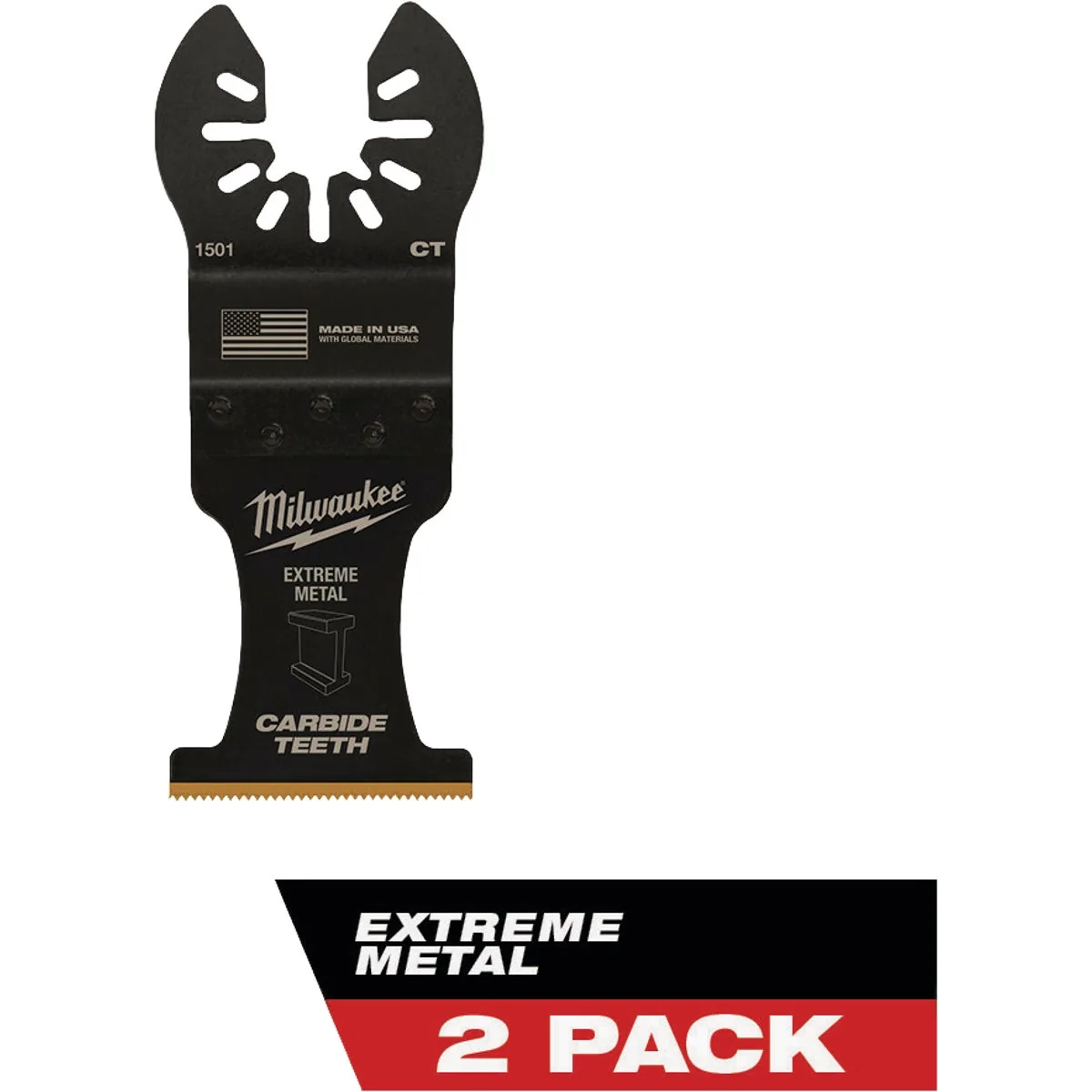 Healthy Milwaukee OPEN-LOK 1-3 8 In. Titanium Enhanced Carbide Teeth Metal Oscillating Blade 2-Pack Excellent